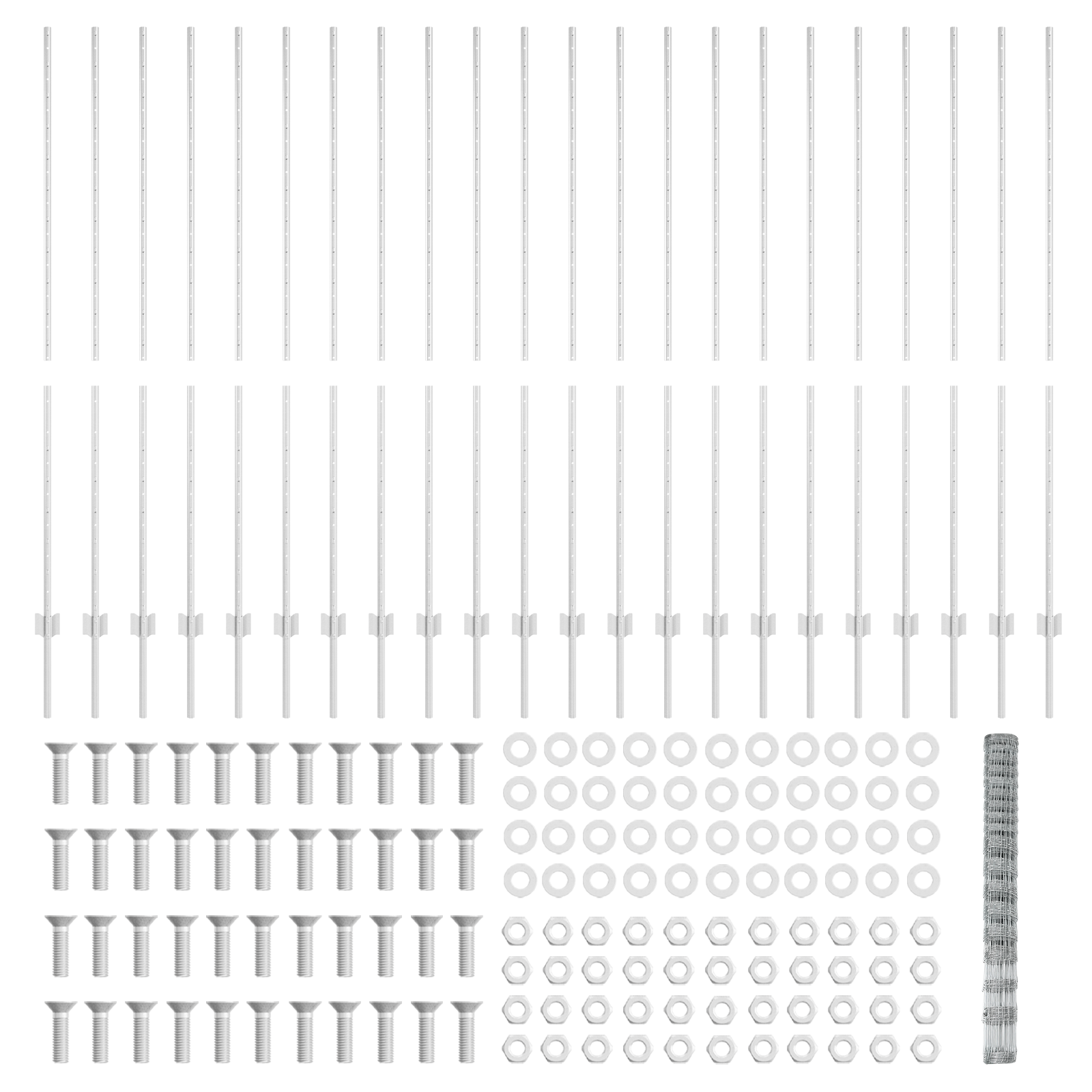 Fence Posts 22 pcs U-Channel 150 cm Galvanised Steel - Image 4