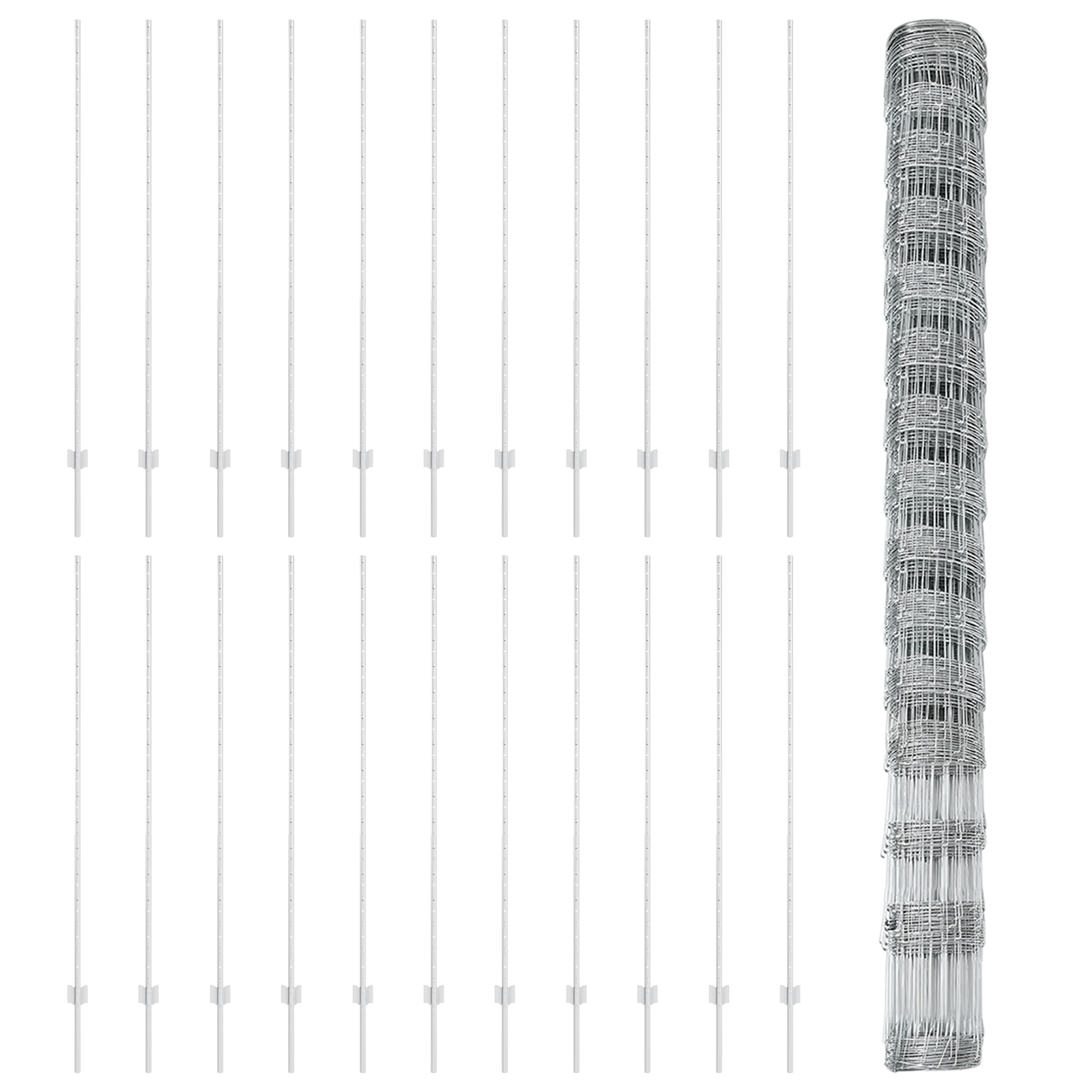 Fence Posts 22 pcs U-Channel 160 cm Galvanised Steel - Image 5