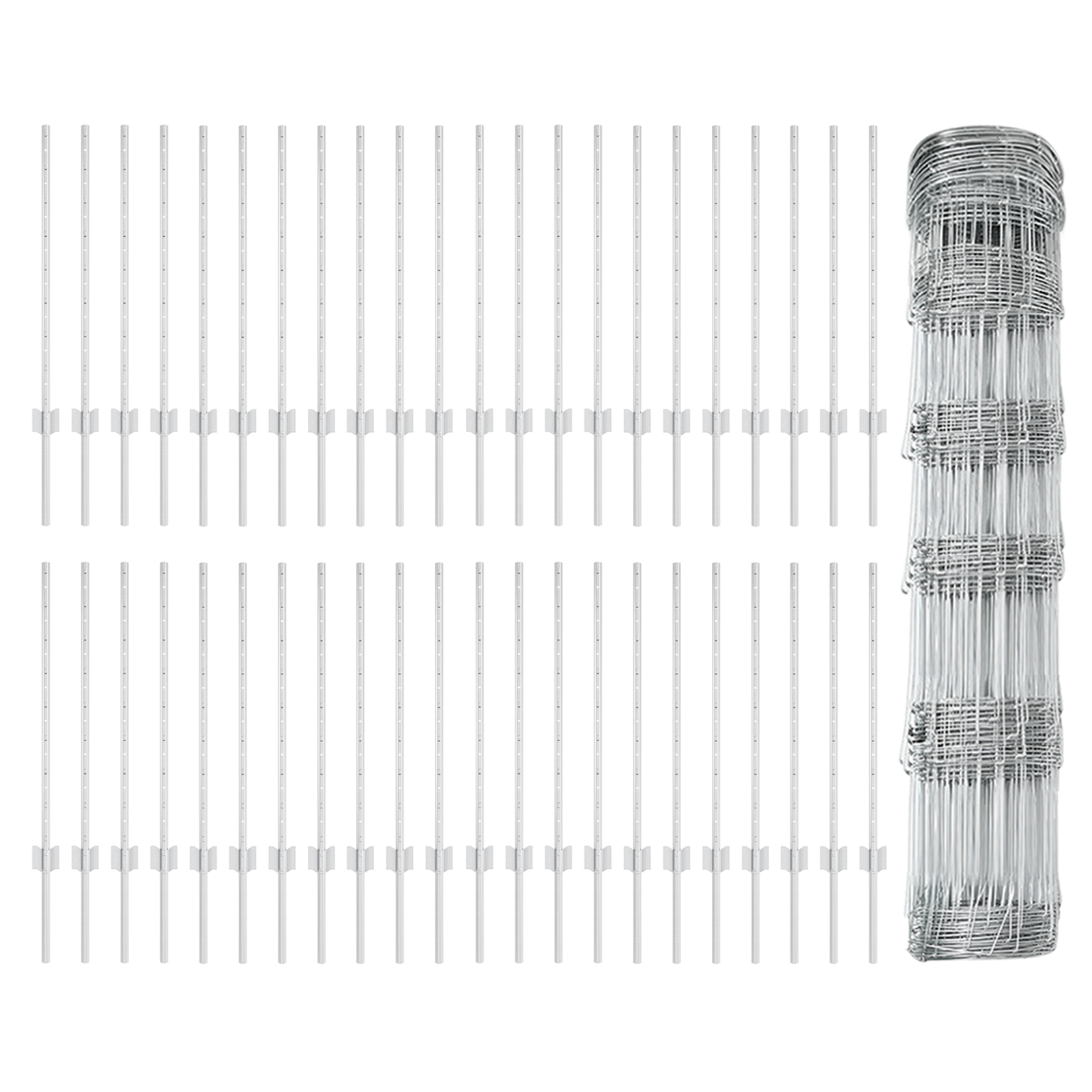 Fence Posts 11 pcs U-Channel 80 cm Galvanized Steel - Image 4