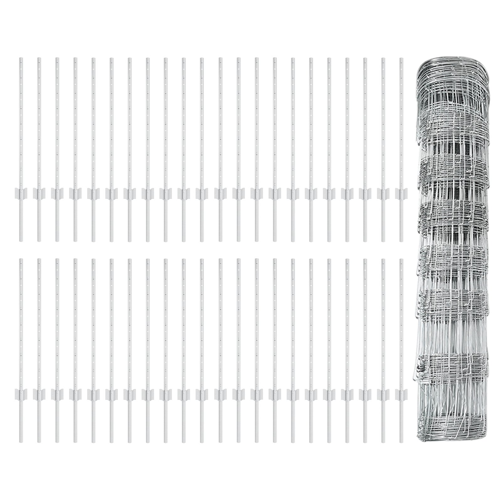 Fence Posts 11 pcs U-Channel 80 cm Galvanized Steel - Image 4