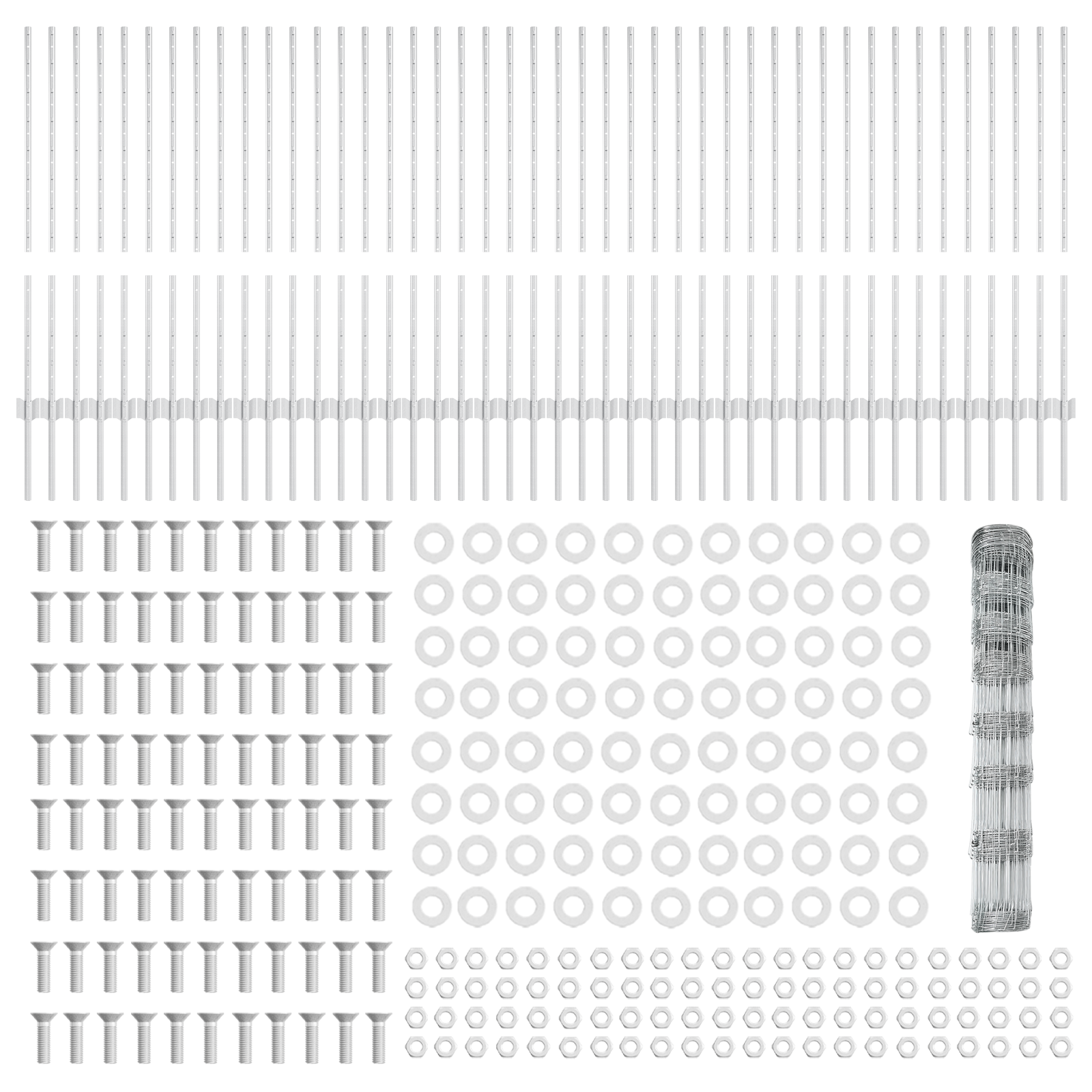 Fence Posts 22 pcs U-Channel 100 cm Galvanised Steel - Image 4