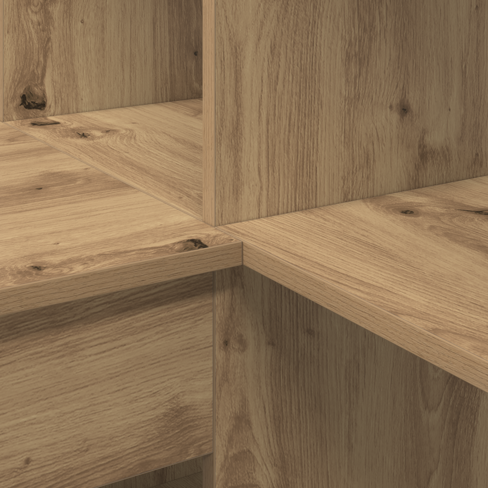 Hoekbureau artisanaal eikenkleurig 101,5 x 149,5 x 149,5 cm - Afbeelding 8