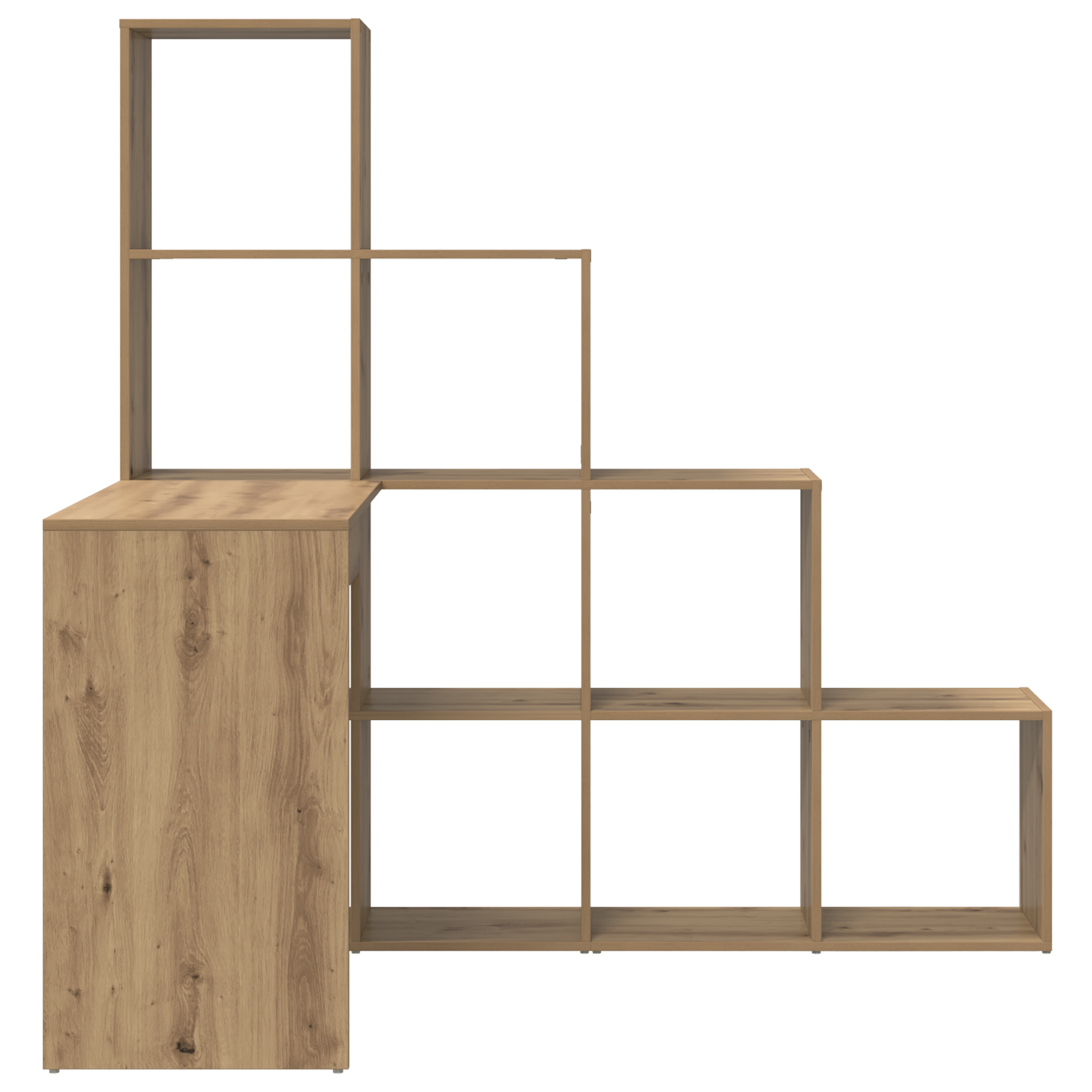 Hoekbureau artisanaal eikenkleurig 101,5 x 149,5 x 149,5 cm - Afbeelding 5