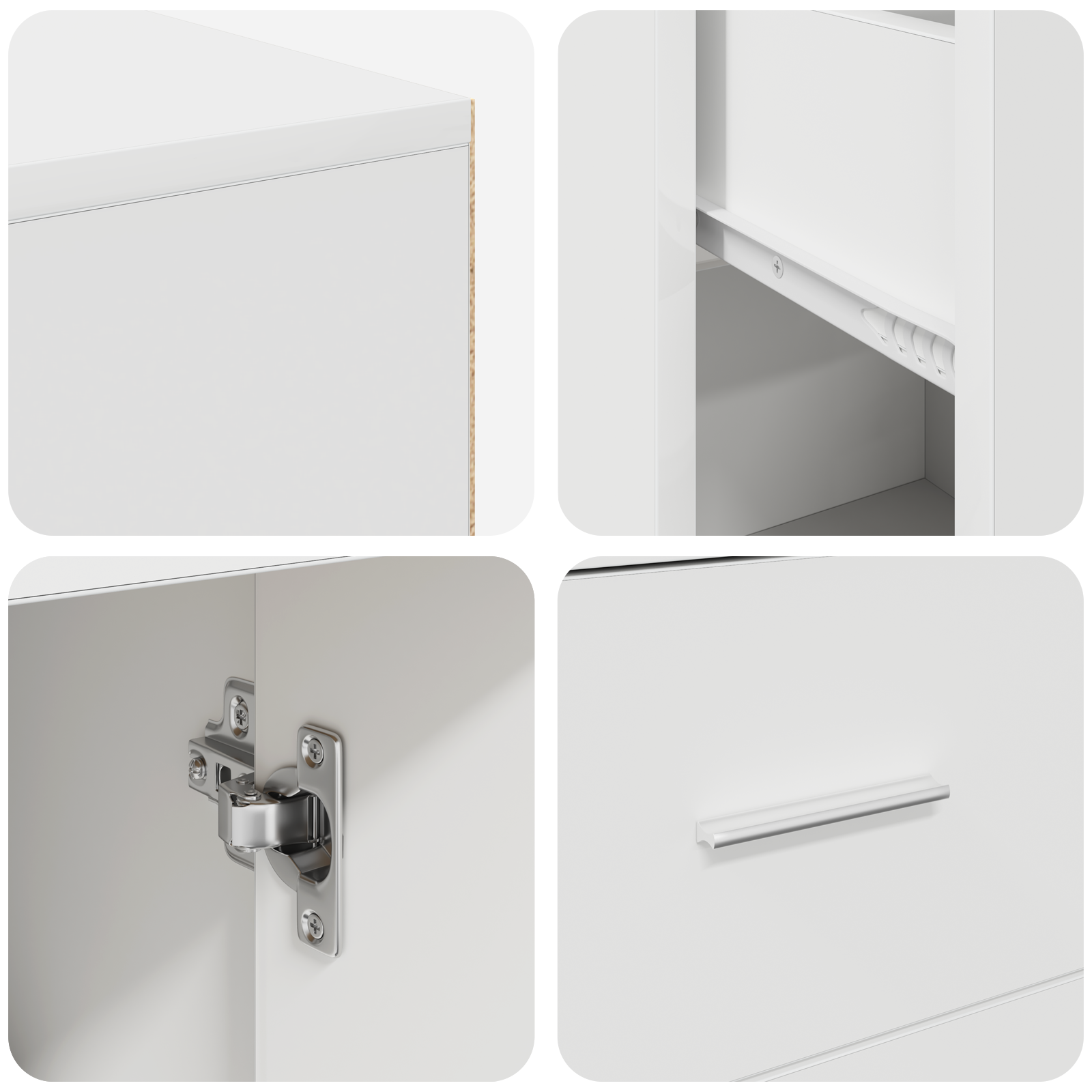 Corner Desk White 102x88x75 cm Engineered Wood - Image 9