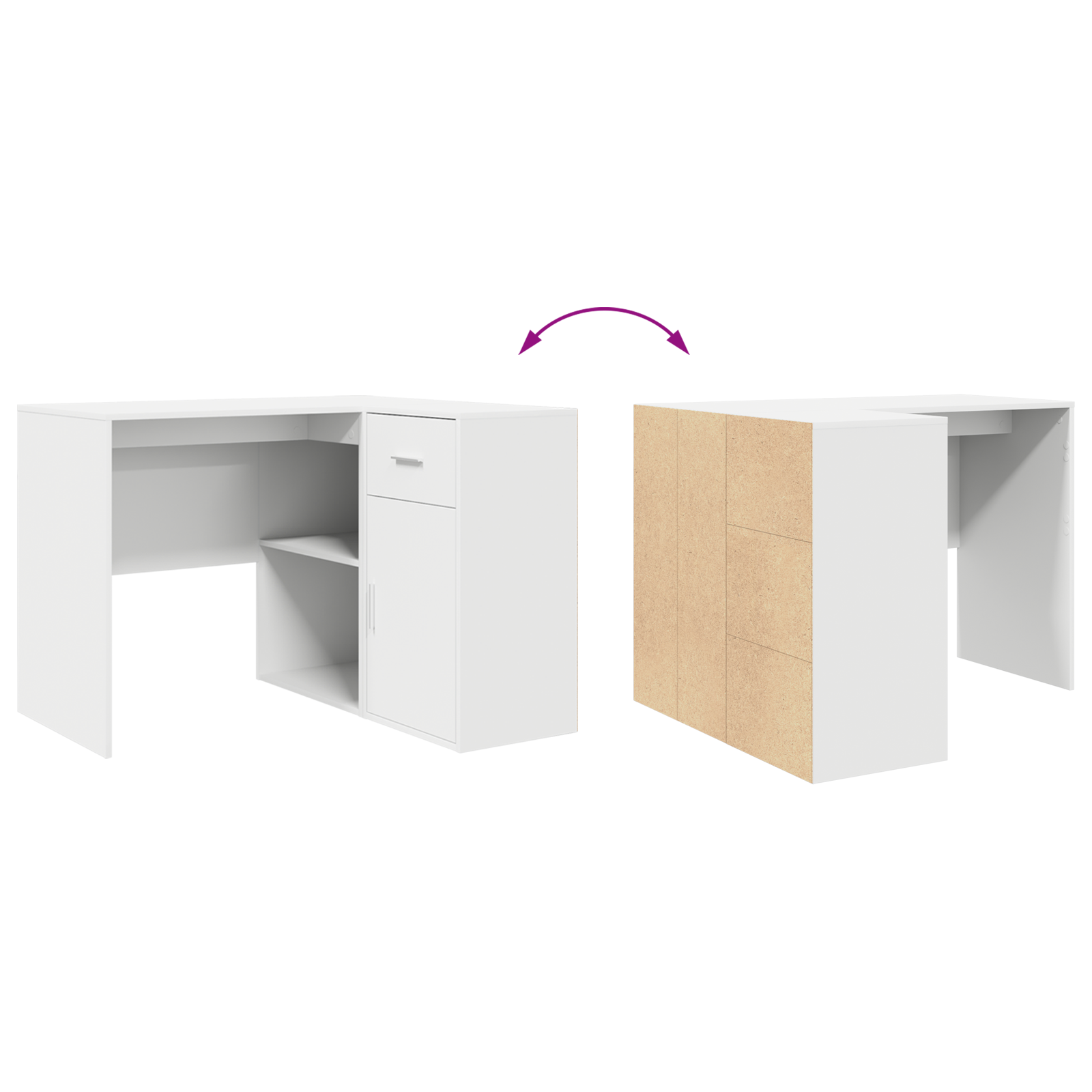 Corner Desk White 102x88x75 cm Engineered Wood - Image 10