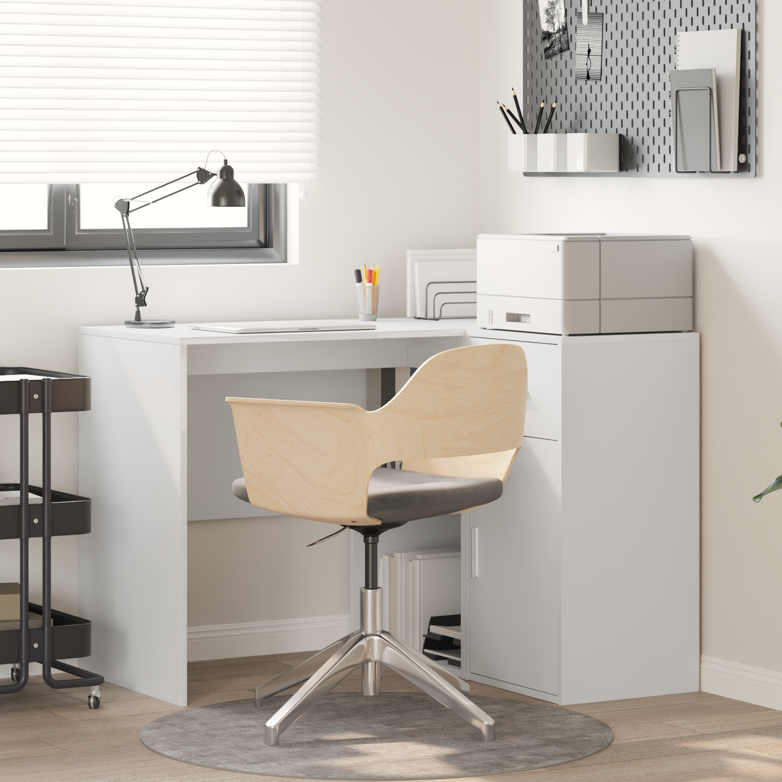 Corner Desk White 102x88x75 cm Engineered Wood