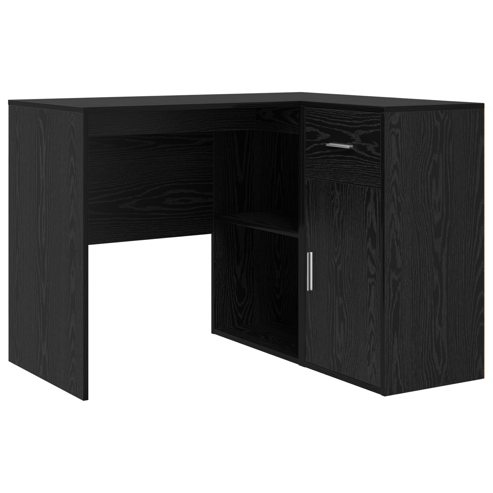 Corner Desk Black Oak 102x88x75 cm Engineered Wood - Image 2