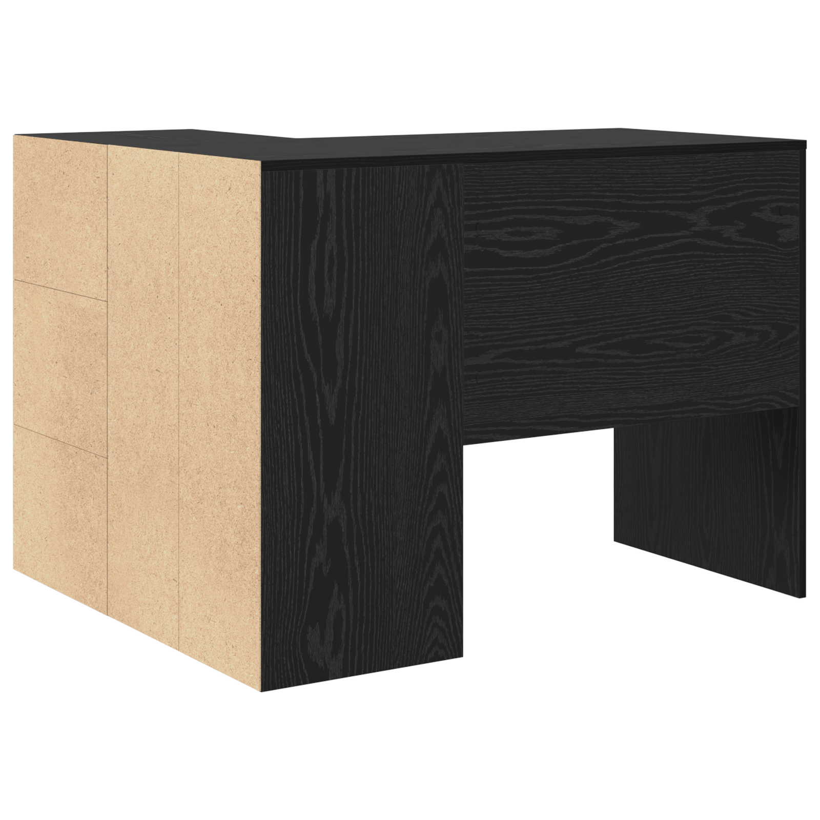 Corner Desk Black Oak 102x88x75 cm Engineered Wood - Image 8