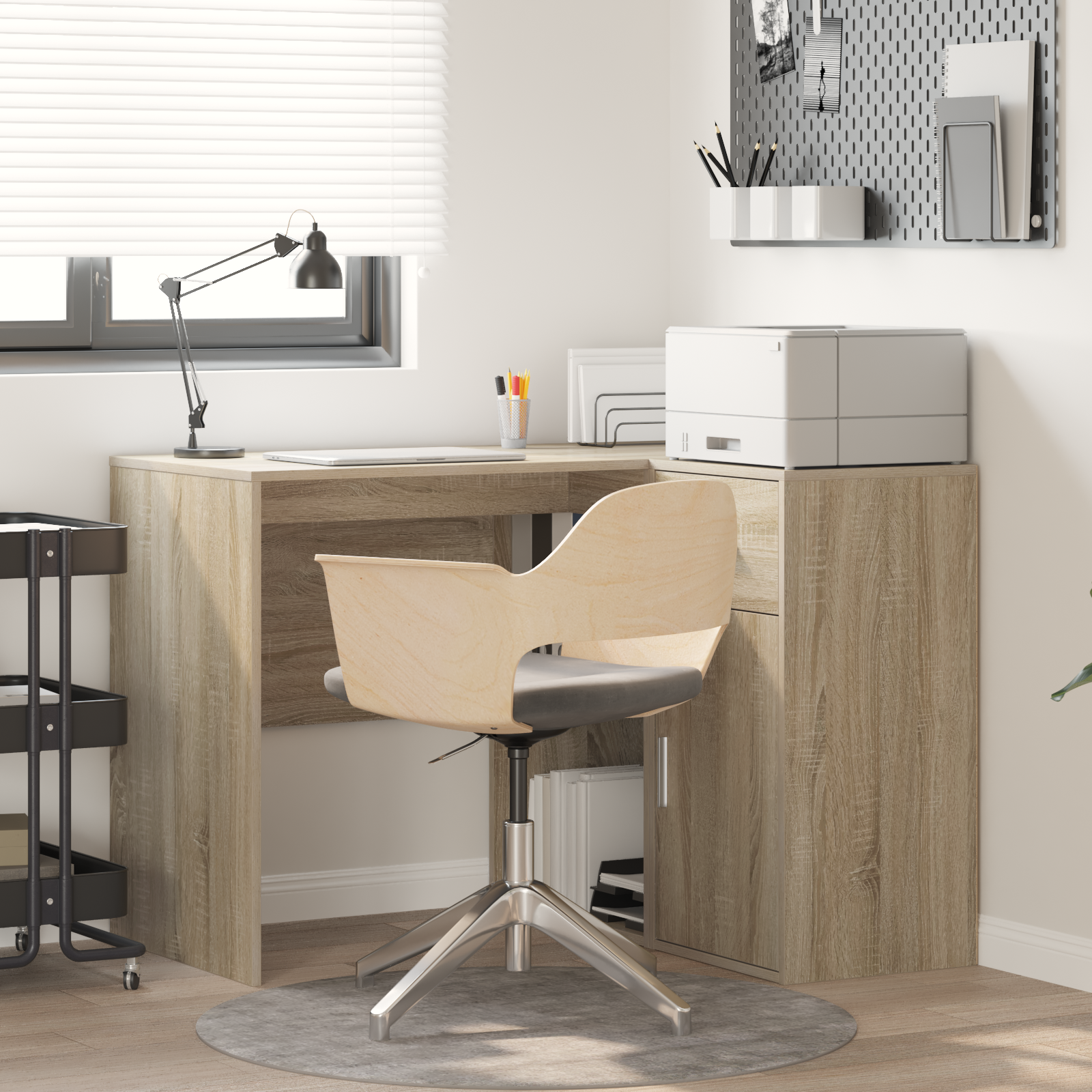 Corner Desk Sonoma Oak 102x88x75 cm Engineered Wood