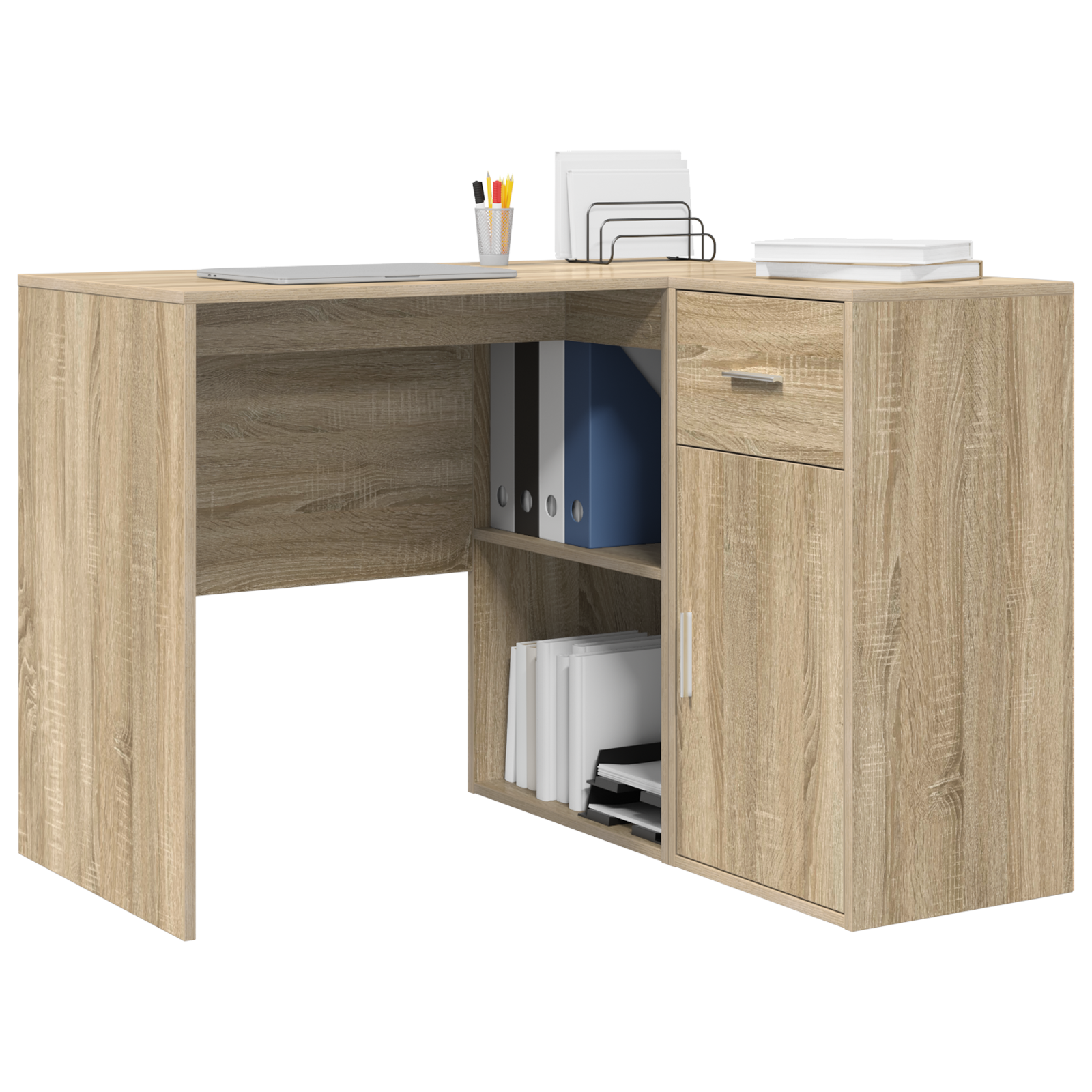 Corner Desk Sonoma Oak 102x88x75 cm Engineered Wood - Image 3