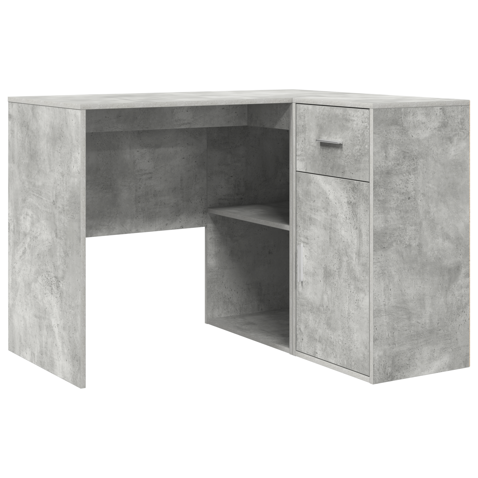 Corner Desk Concrete Grey 102x88x75 cm Engineered Wood - Image 2