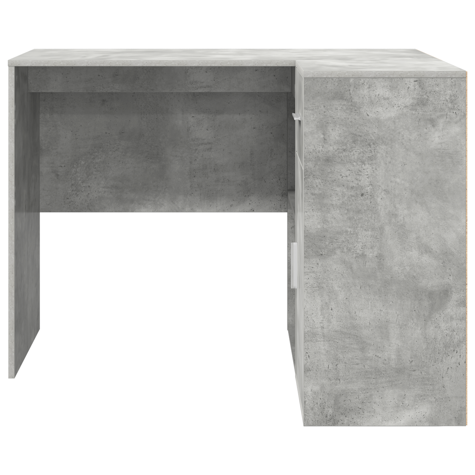 Corner Desk Concrete Grey 102x88x75 cm Engineered Wood - Image 7