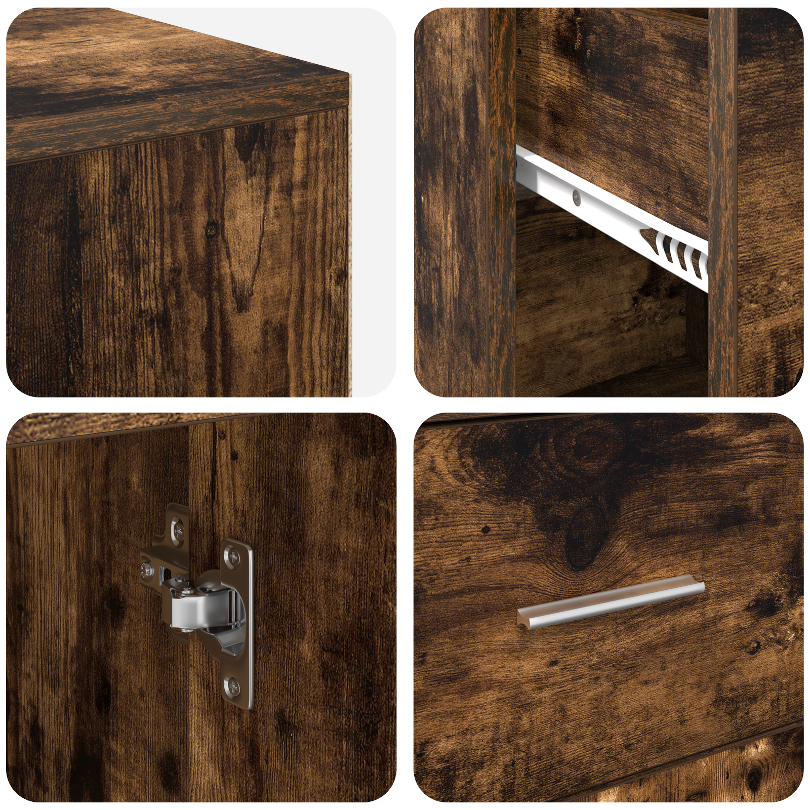 Corner Desk Smoked Oak 102x88x75 cm Engineered Wood - Image 9