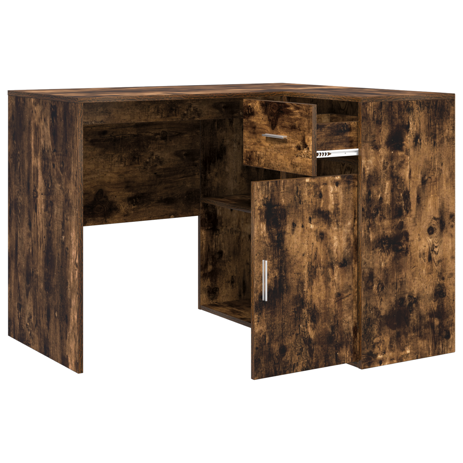 Corner Desk Smoked Oak 102x88x75 cm Engineered Wood - Image 6