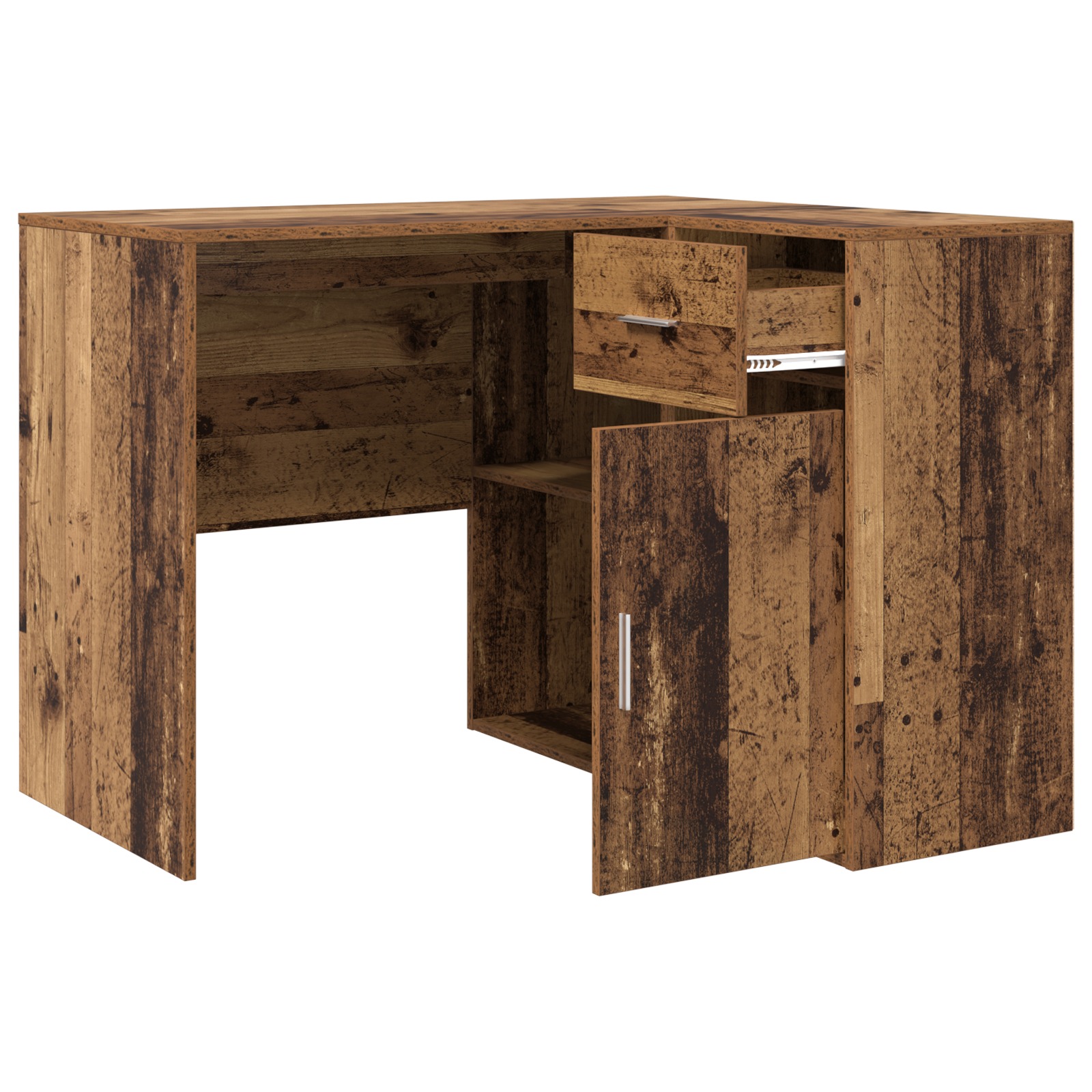 Corner Desk Old Wood 102x88x75 cm Engineered Wood - Image 6
