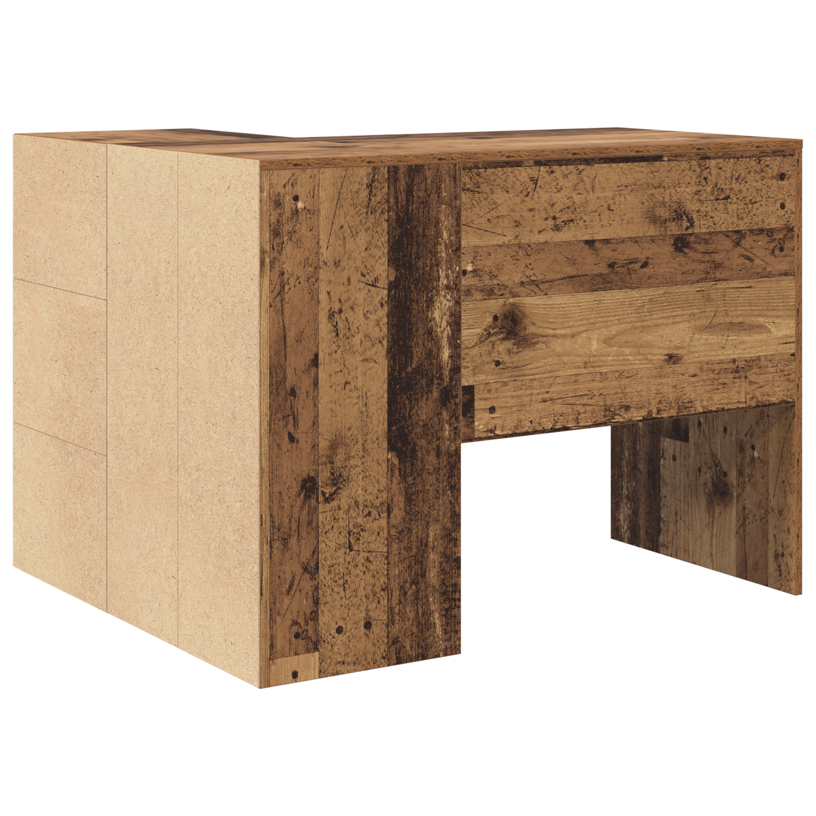 Corner Desk Old Wood 102x88x75 cm Engineered Wood - Image 8