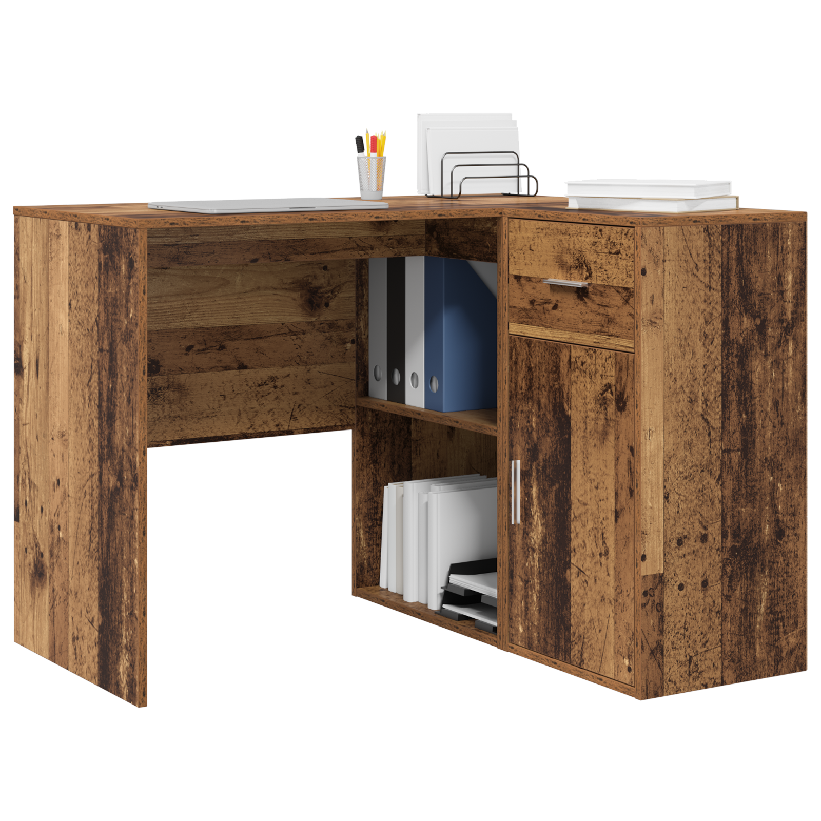 Corner Desk Old Wood 102x88x75 cm Engineered Wood - Image 3