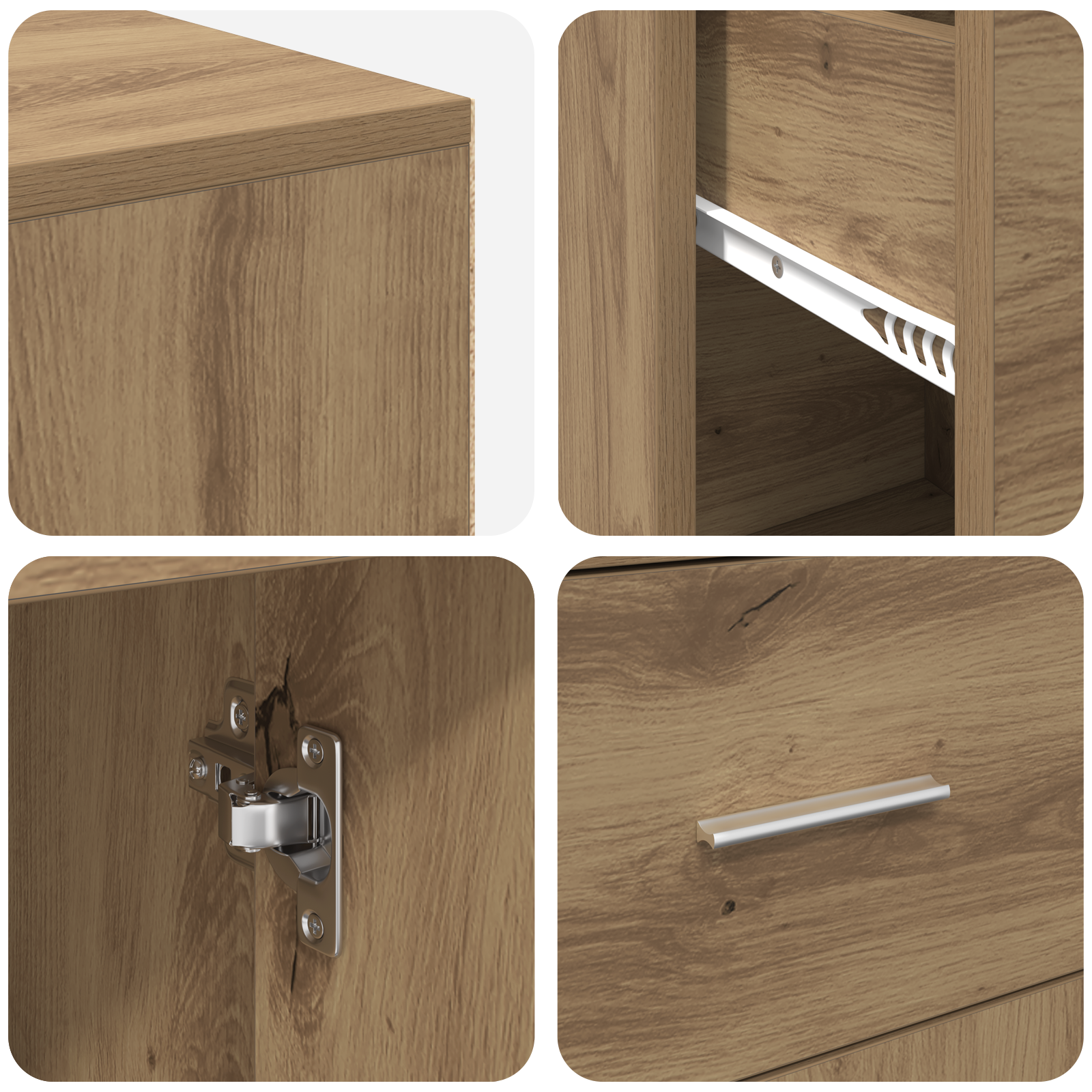 Corner Desk Artisan Oak 102x88x75 cm Engineered Wood - Image 9