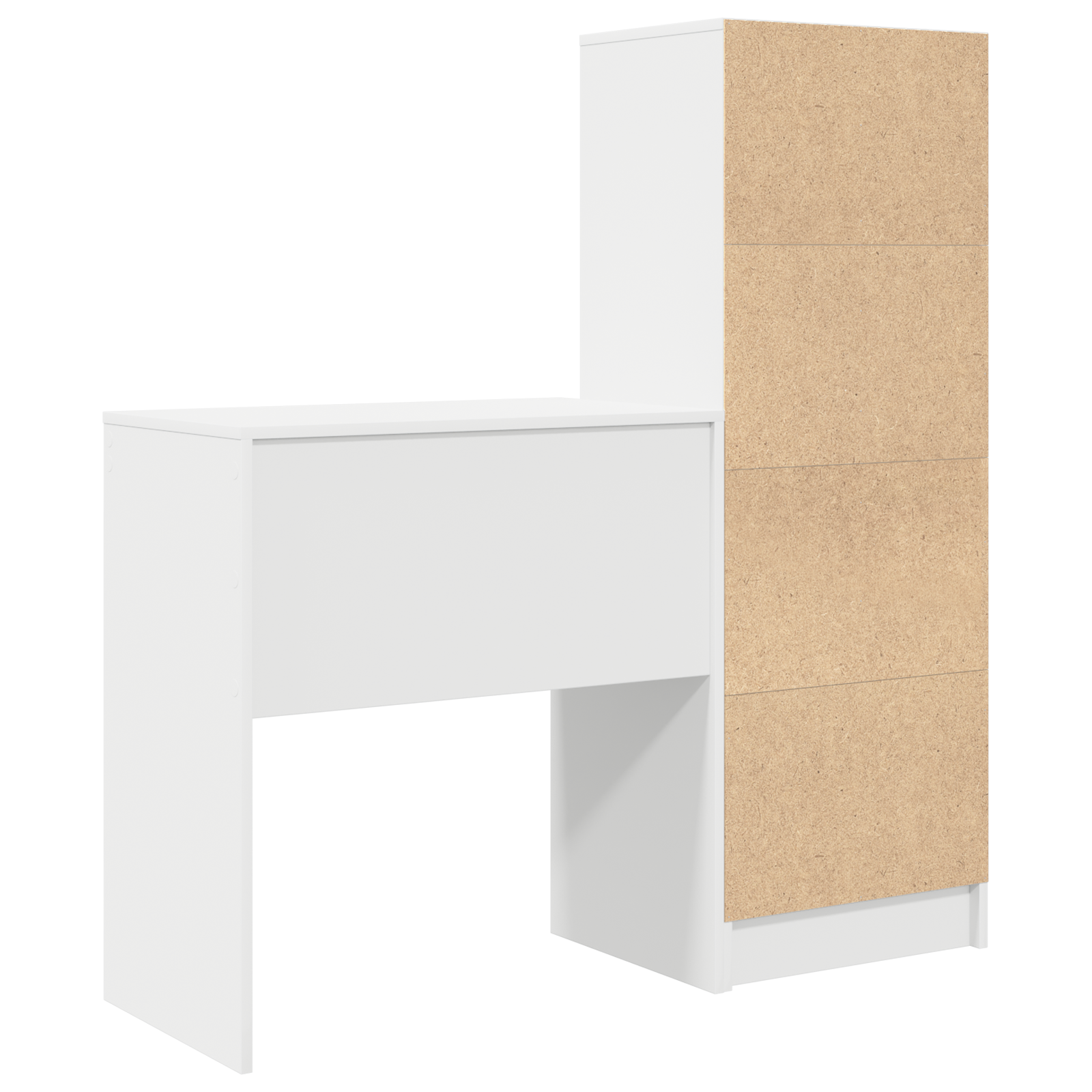 Desk with Storage White Engineered Wood - Image 8
