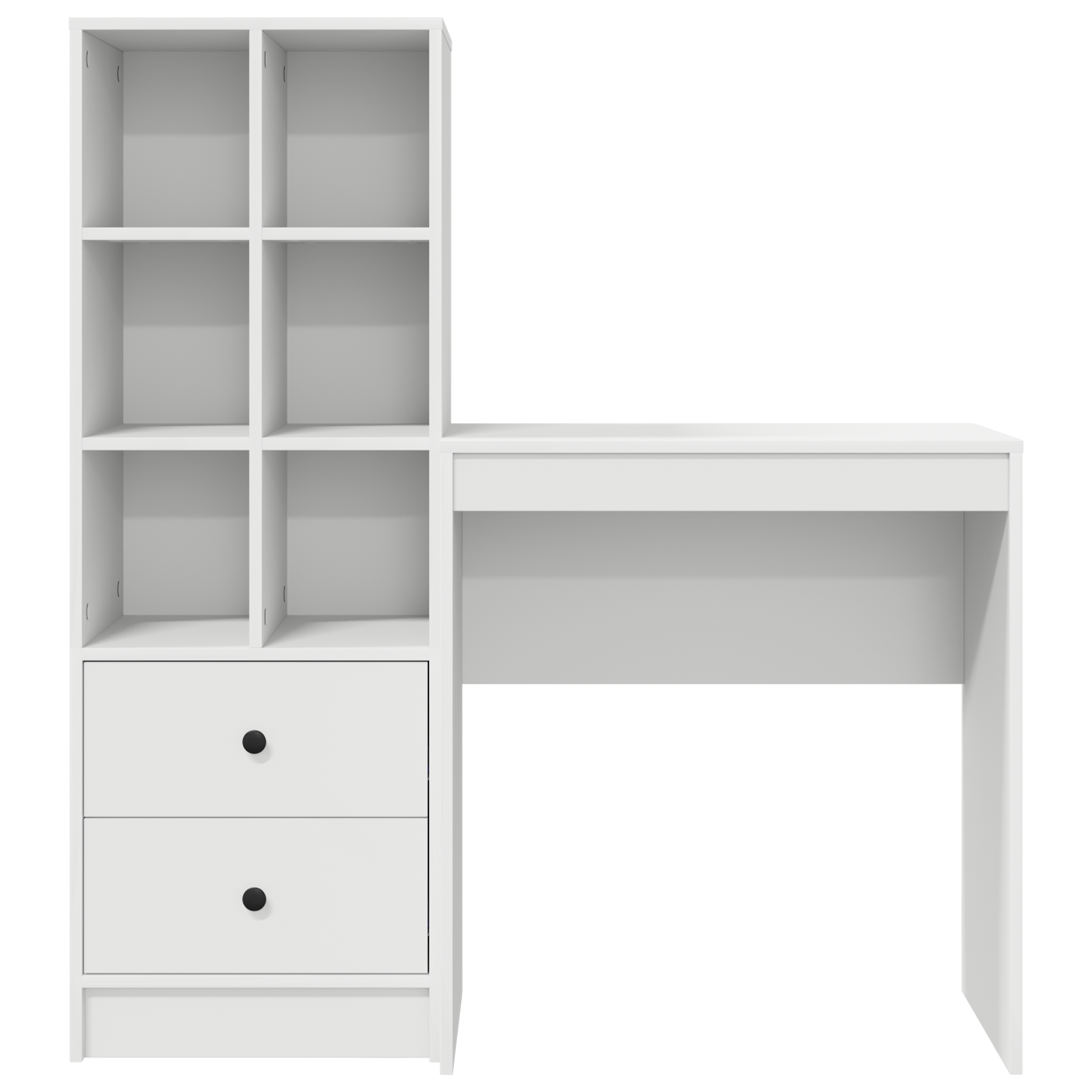 Desk with Storage White Engineered Wood - Image 7