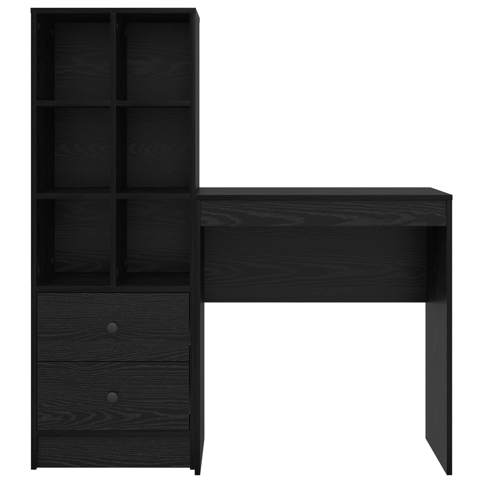 Desk with Storage Black Oak Engineered Wood - Image 7
