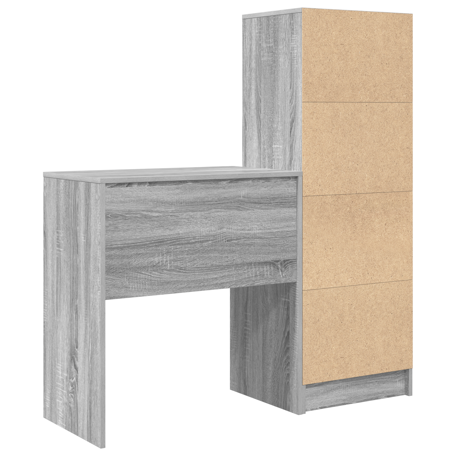 Desk with Storage Grey Sonoma Engineered Wood - Image 8