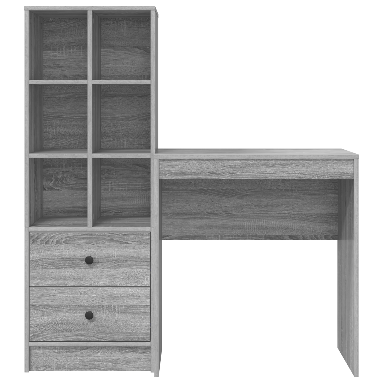 Desk with Storage Grey Sonoma Engineered Wood - Image 7