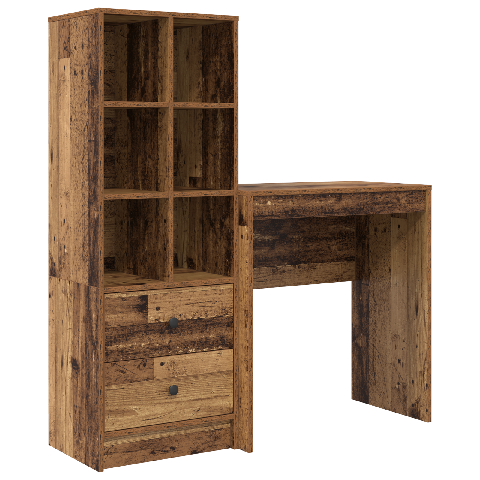 Desk with Storage Old Wood Engineered Wood - Image 2