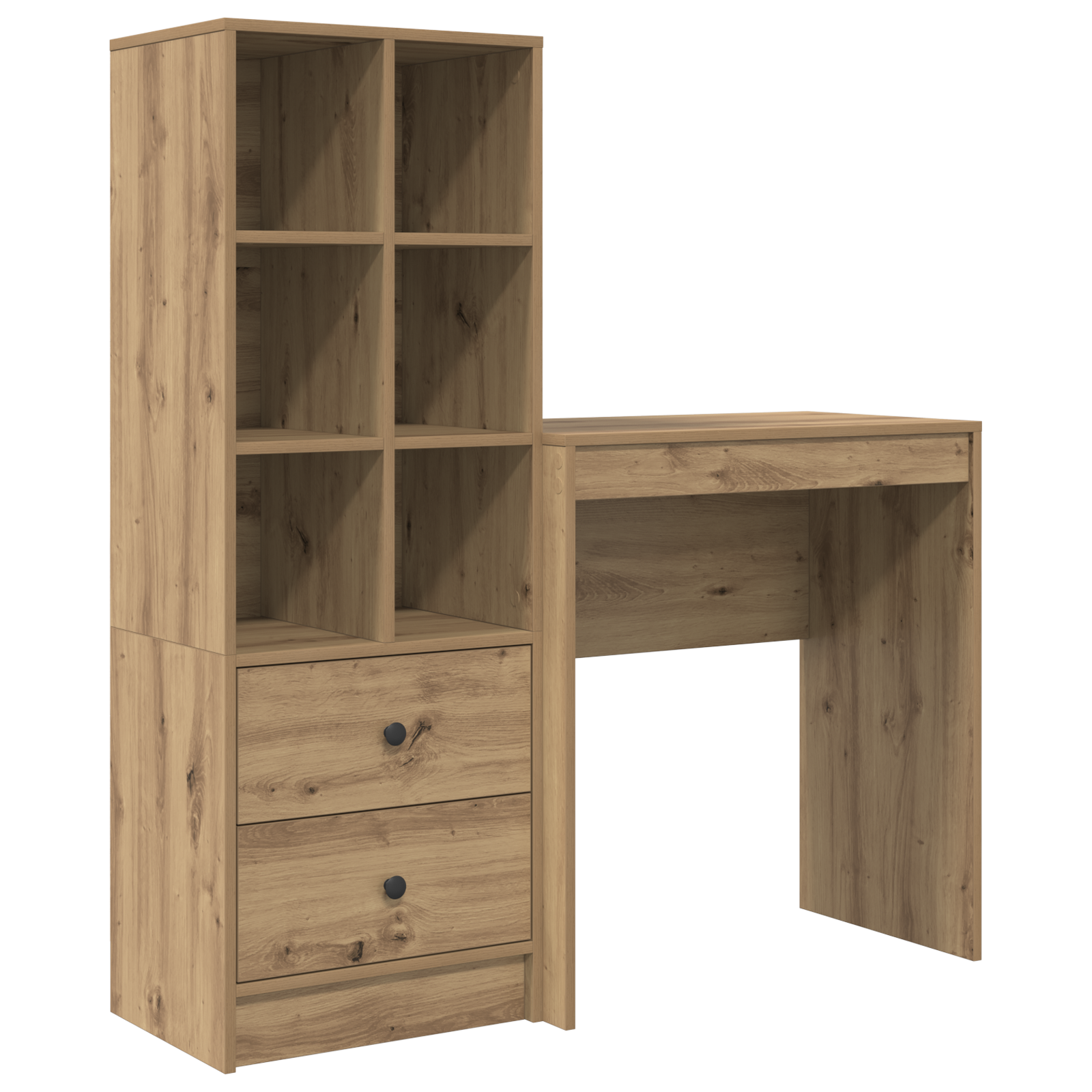 Desk with Storage Artisan Oak Engineered Wood - Image 2