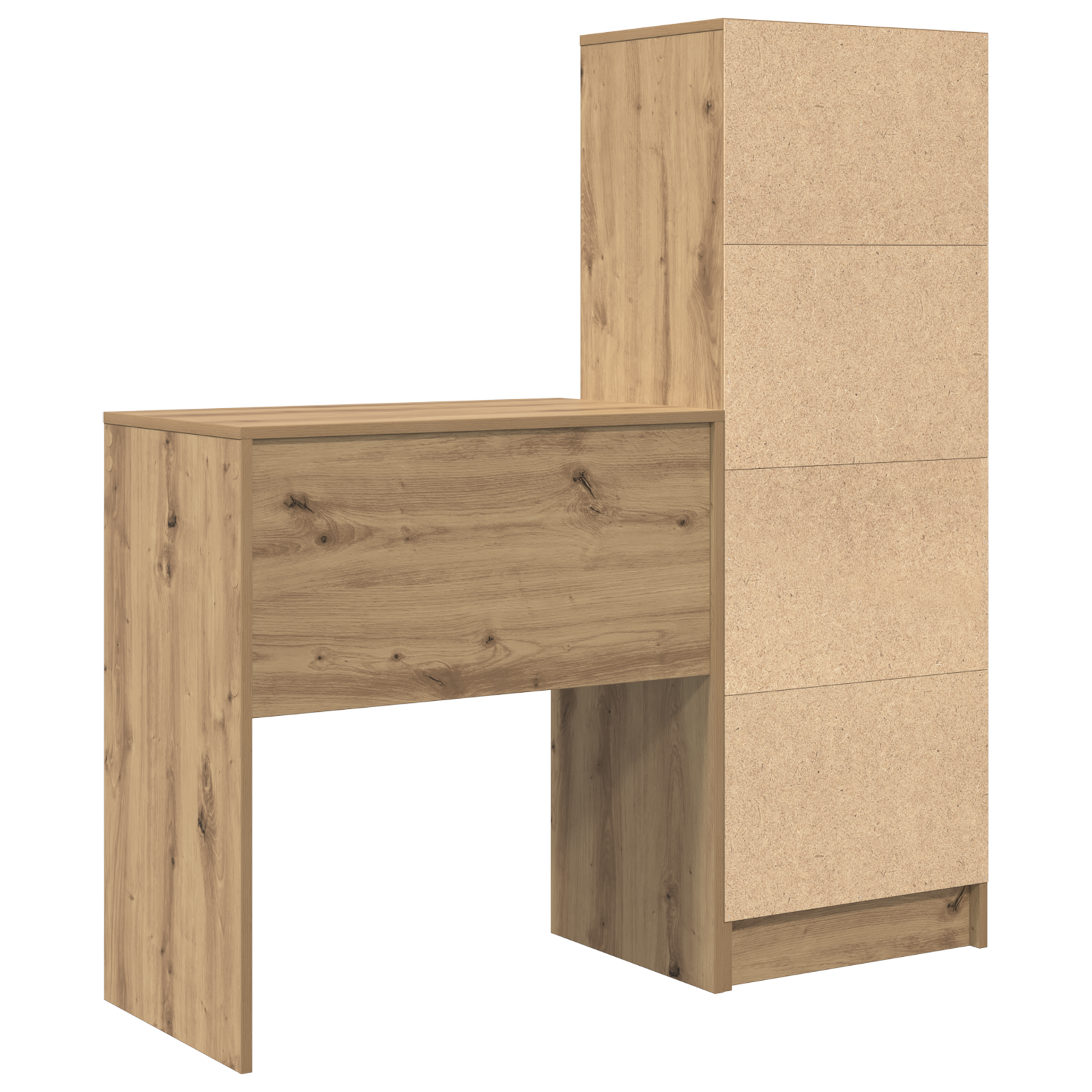 Desk with Storage Artisan Oak Engineered Wood - Image 8