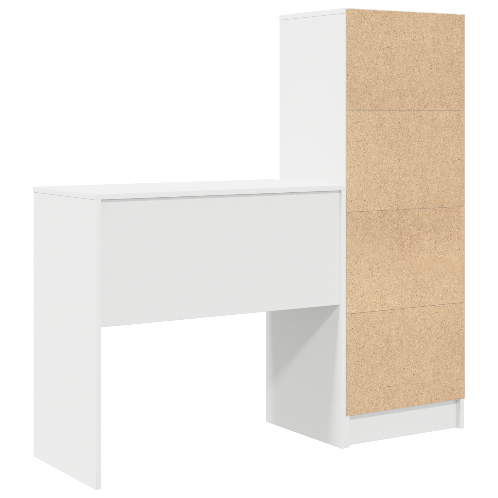 Desk with Storage White Engineered Wood - Image 8