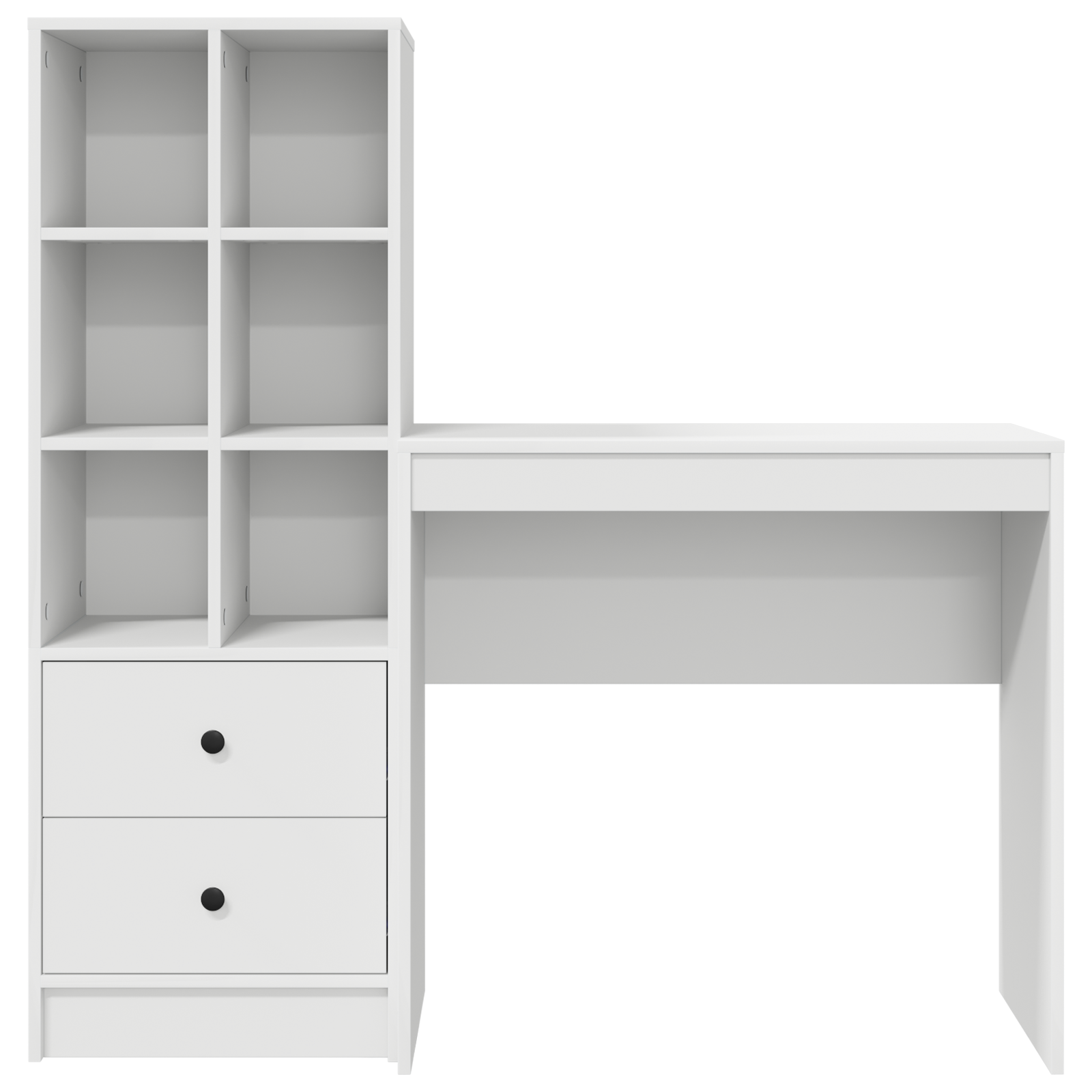 Desk with Storage White Engineered Wood - Image 7