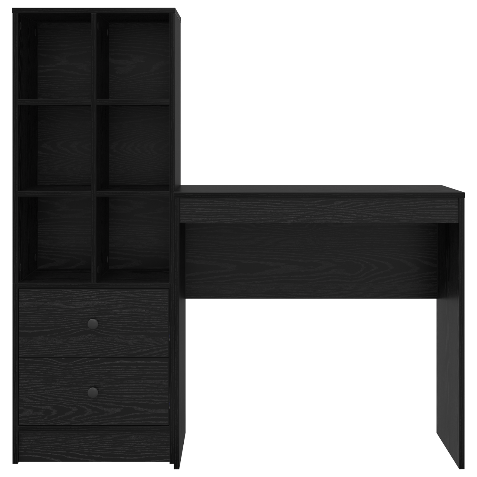 Desk with Storage Black Oak Engineered Wood - Image 7
