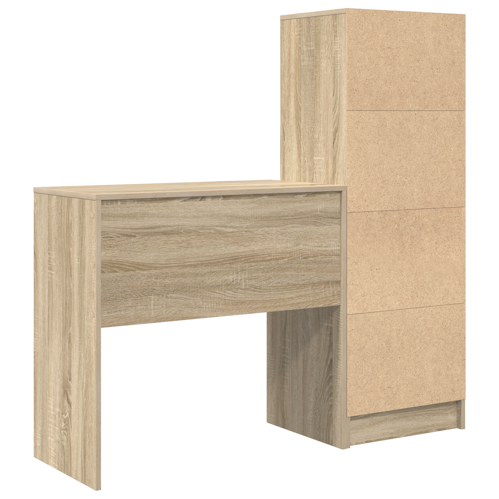 Desk with Storage Sonoma Oak Engineered Wood - Image 8