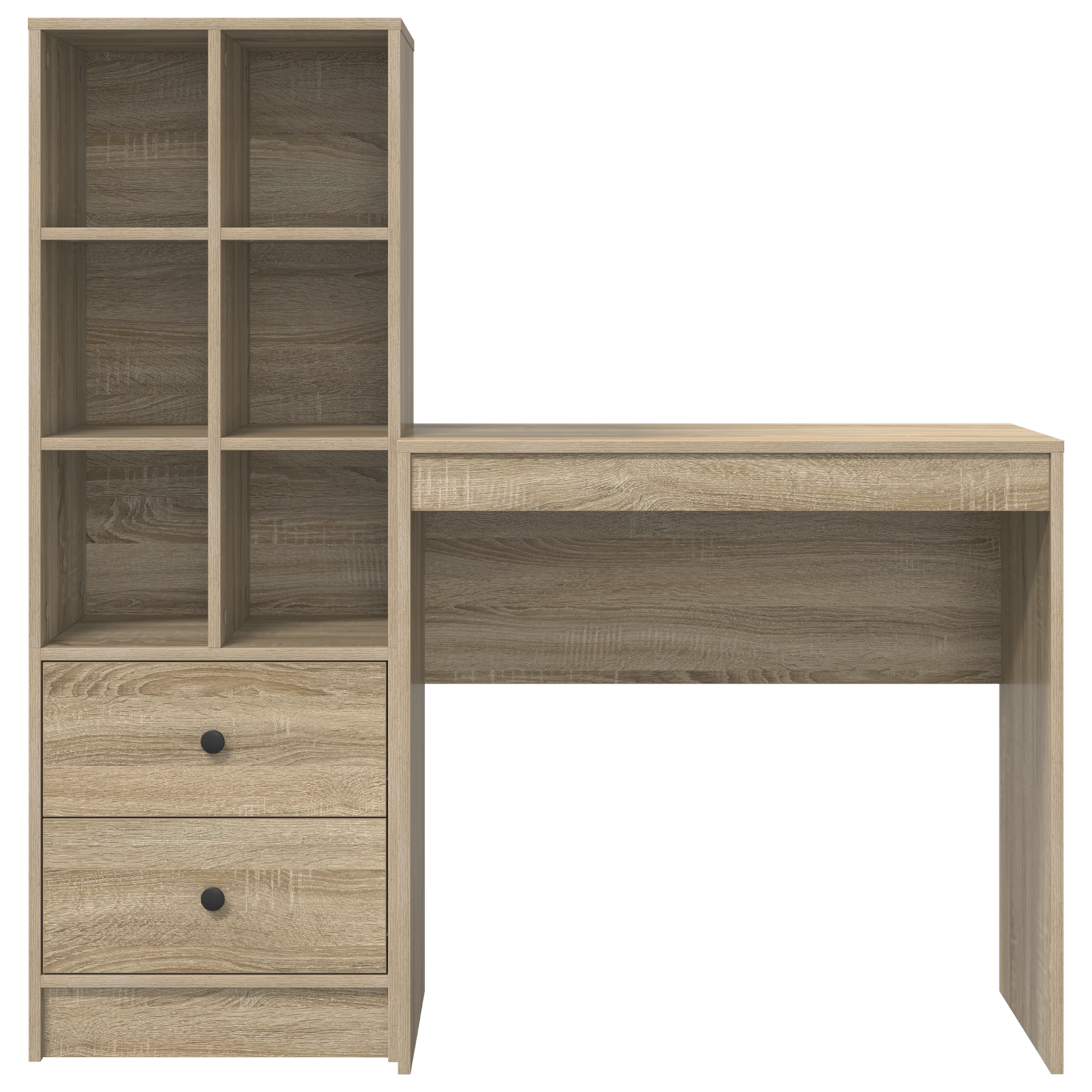 Desk with Storage Sonoma Oak Engineered Wood - Image 7