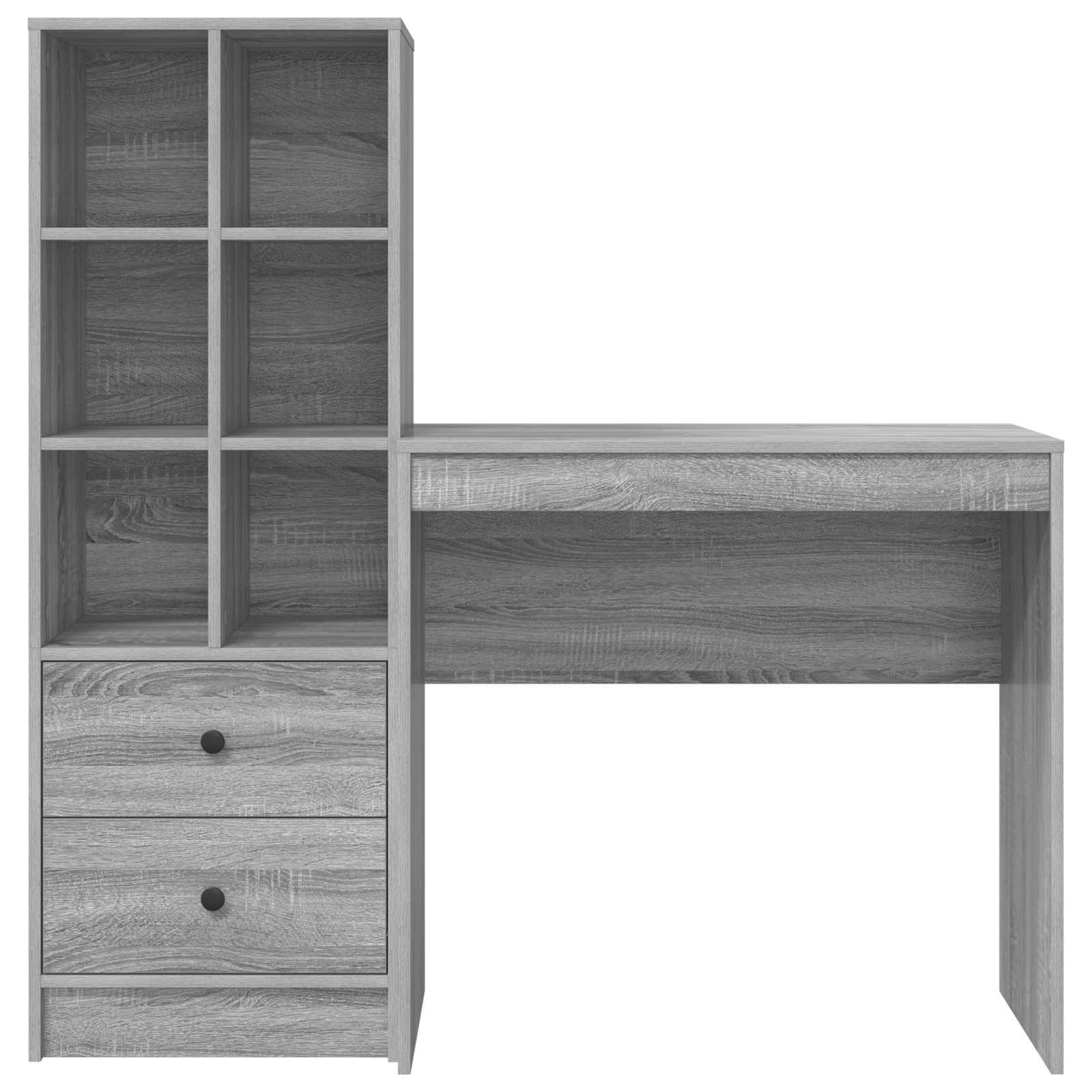 Desk with Storage Grey Sonoma Engineered Wood - Image 7