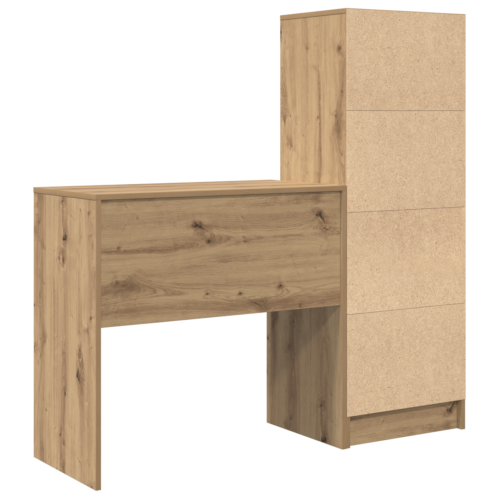 Desk with Storage Artisan Oak Engineered Wood - Image 8