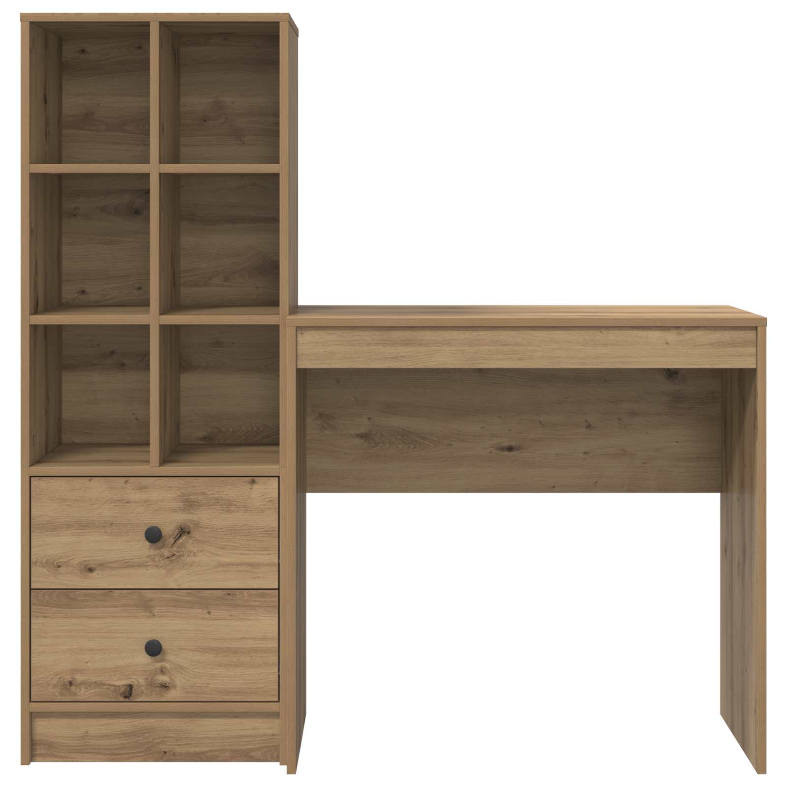 Desk with Storage Artisan Oak Engineered Wood - Image 7
