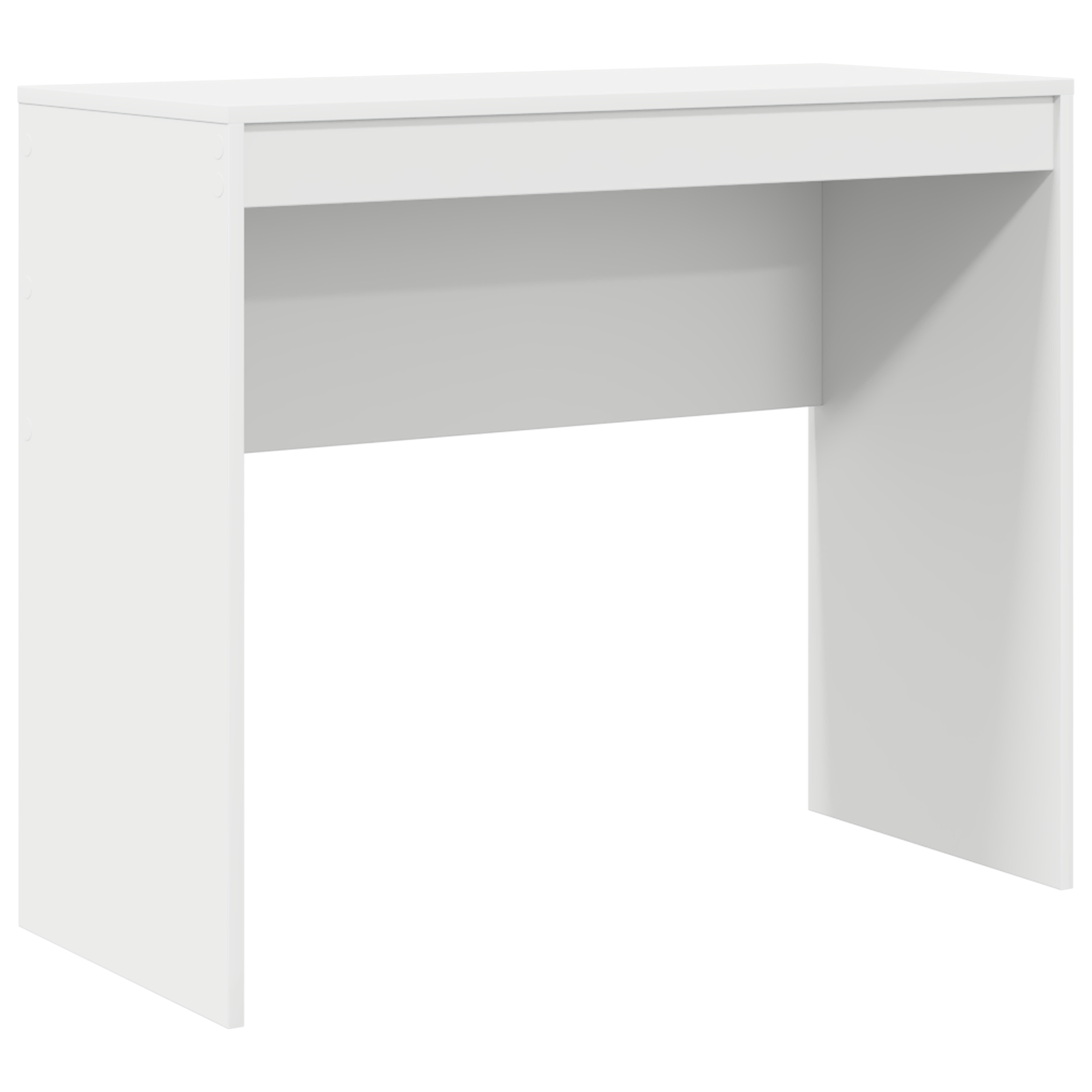 Desk with Storage White Engineered Wood - Image 4
