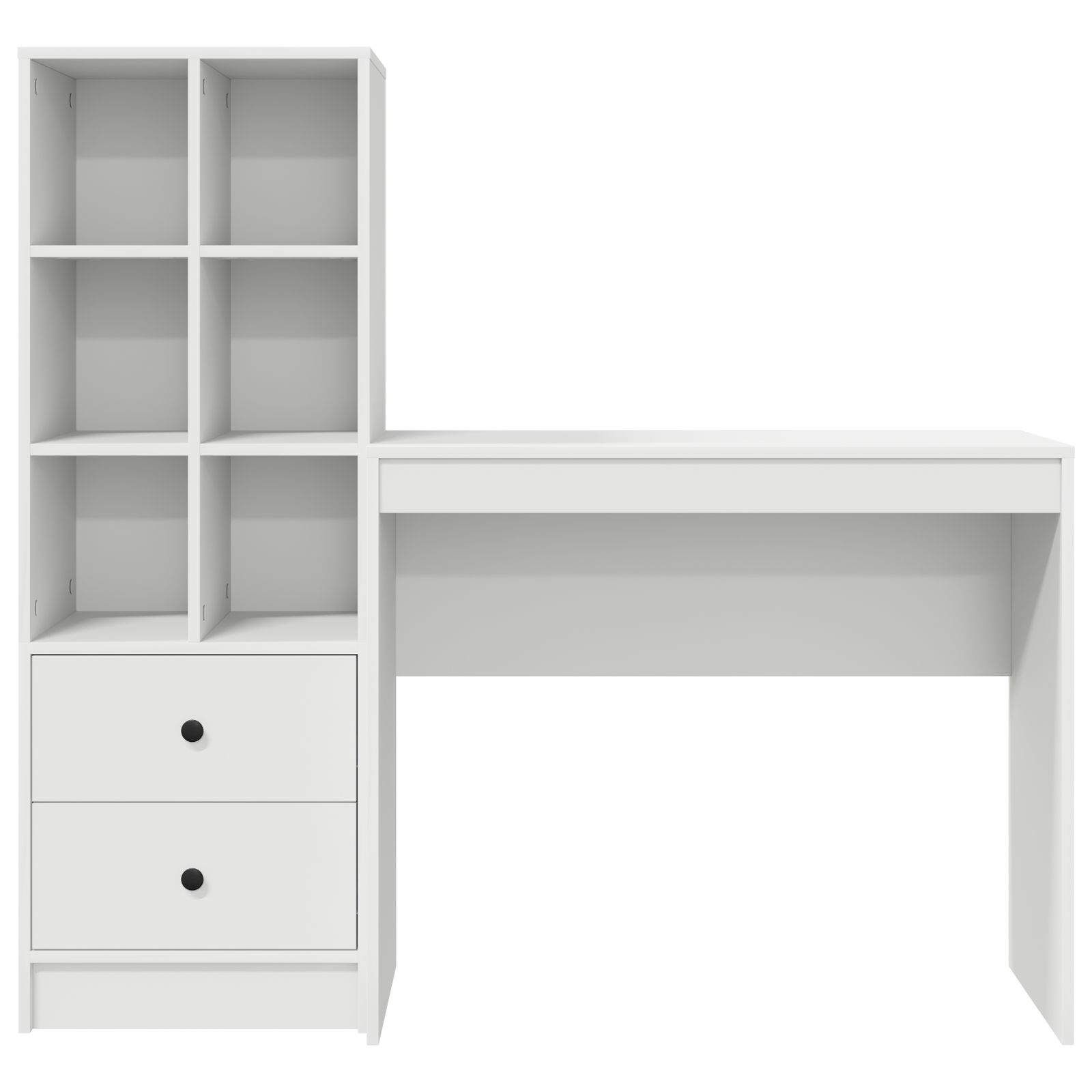 Desk with Storage White Engineered Wood - Image 7