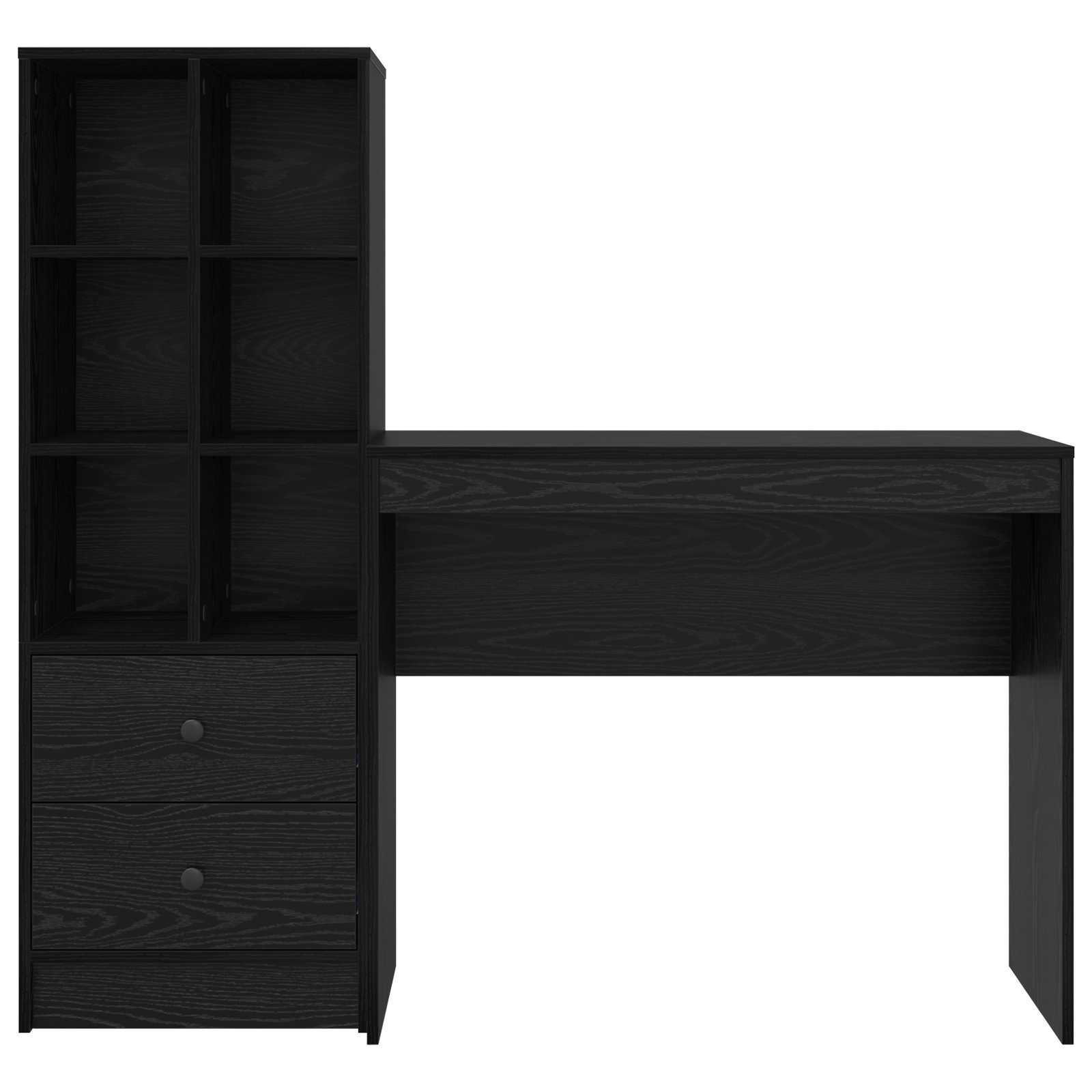 Desk with Storage Black Oak Engineered Wood - Image 7