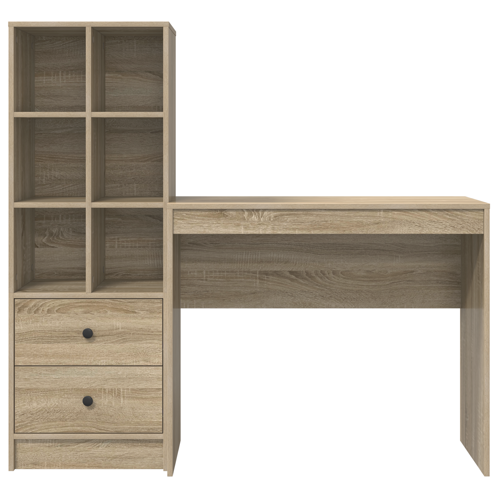 Desk with Storage Sonoma Oak Engineered Wood - Image 7