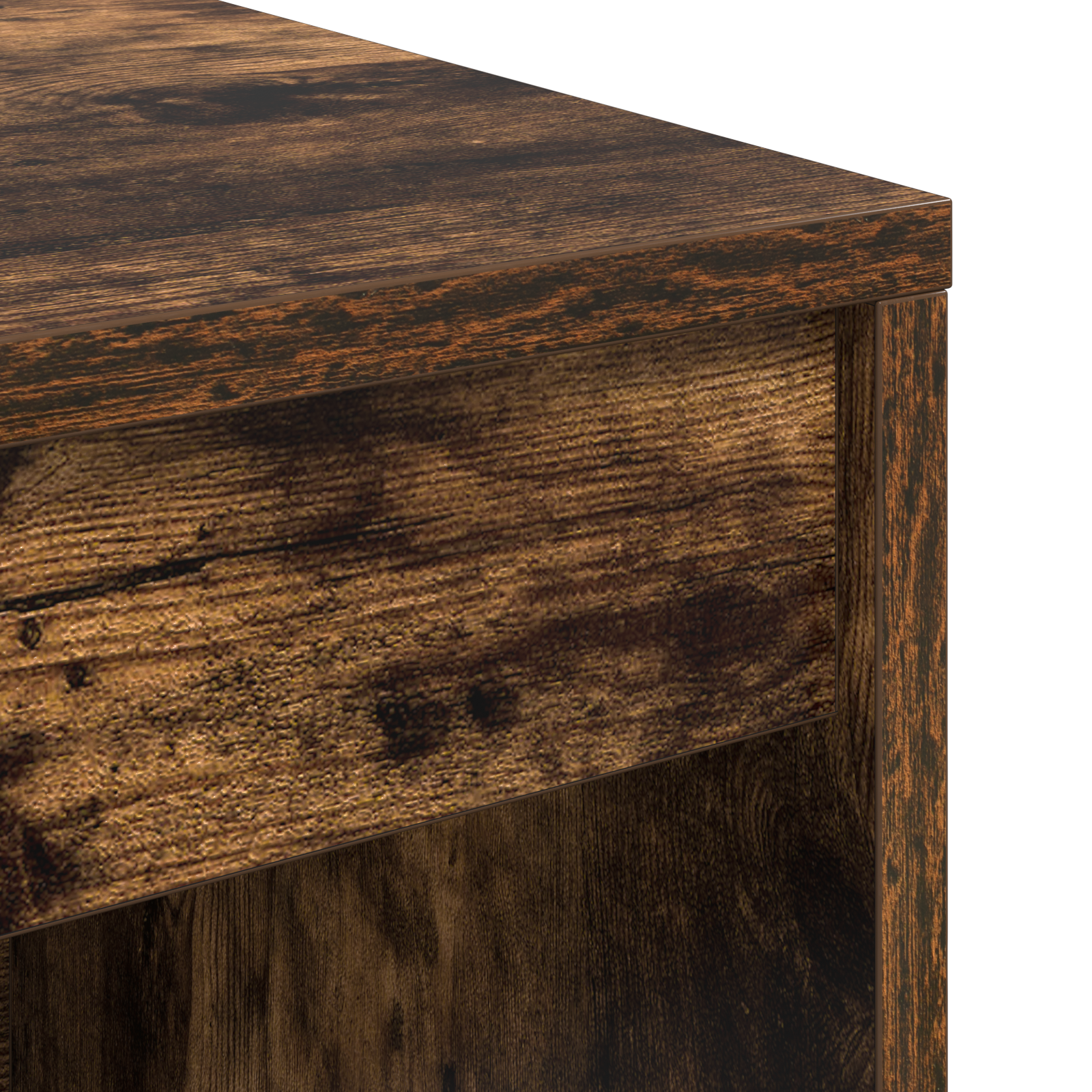 Desk with Storage Smoked Oak Engineered Wood - Image 11