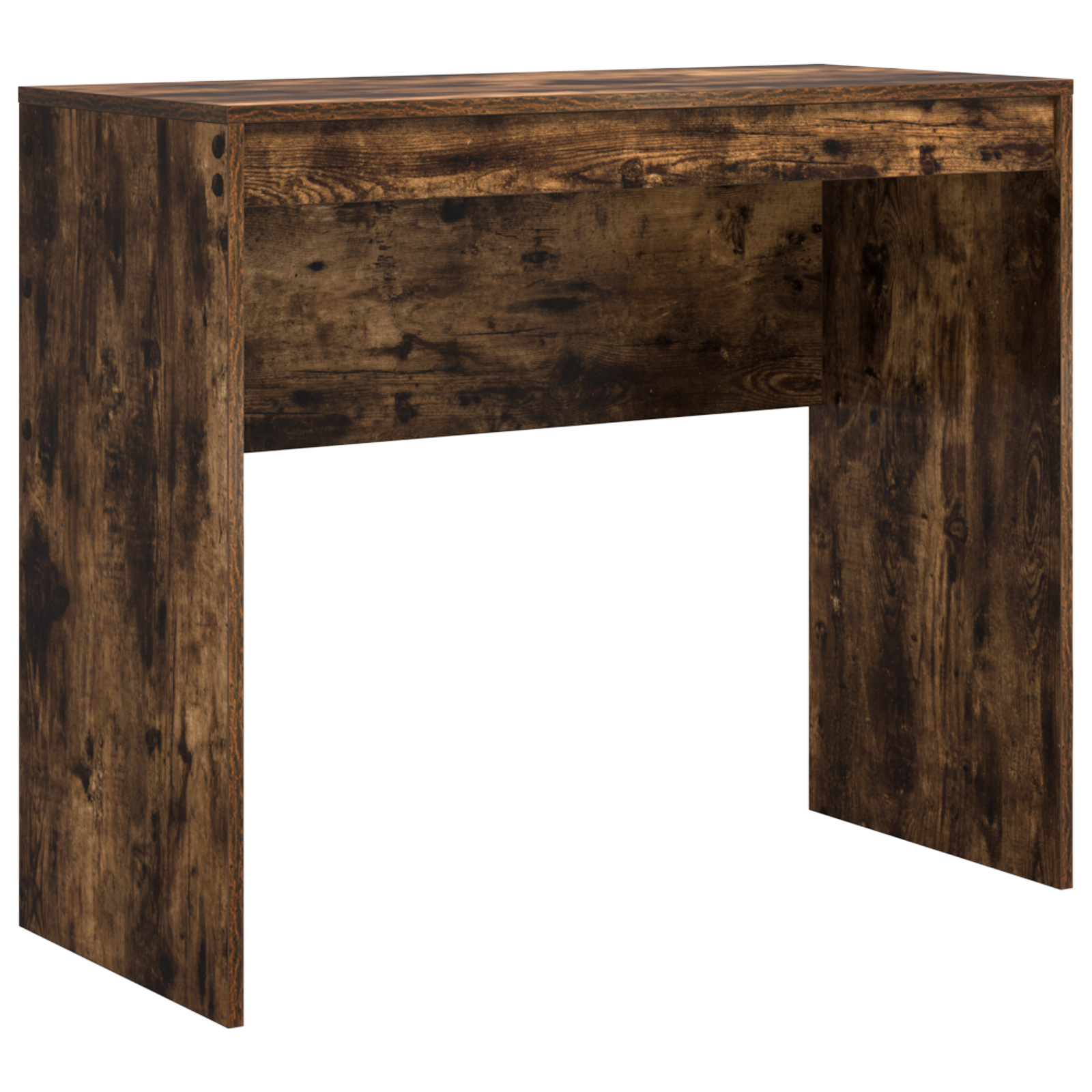 Desk with Storage Smoked Oak Engineered Wood - Image 4