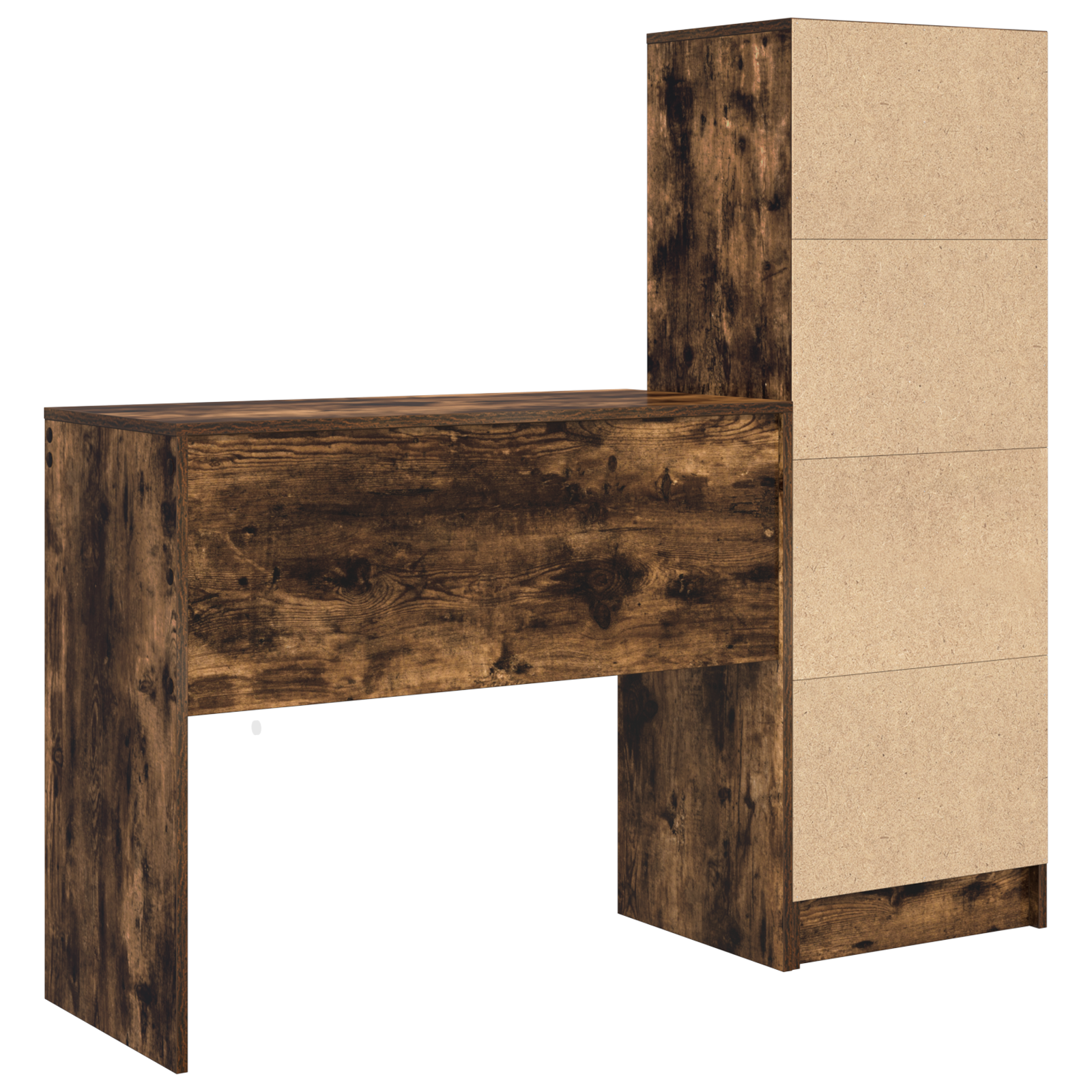 Desk with Storage Smoked Oak Engineered Wood - Image 8