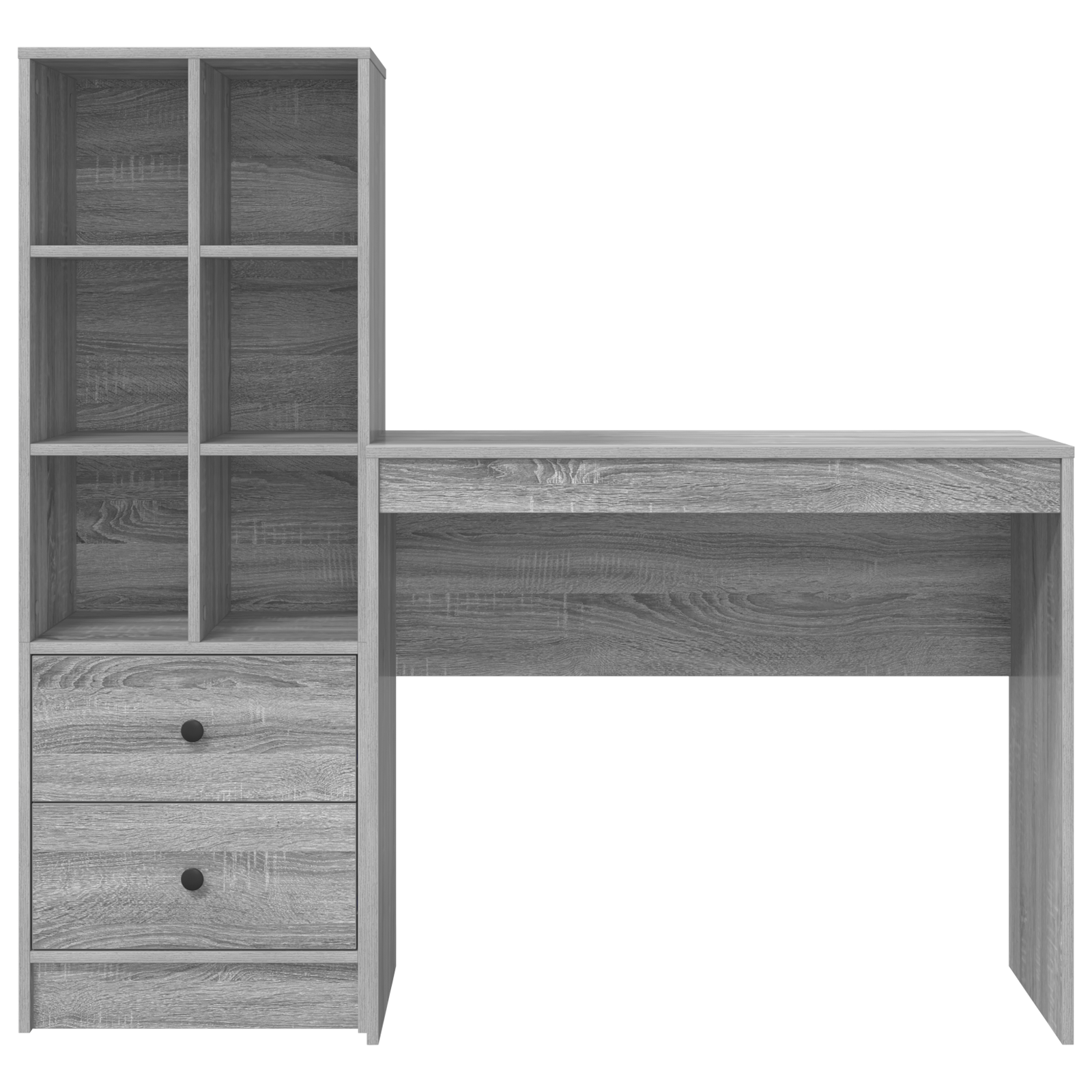 Desk with Storage Grey Sonoma Engineered Wood - Image 7