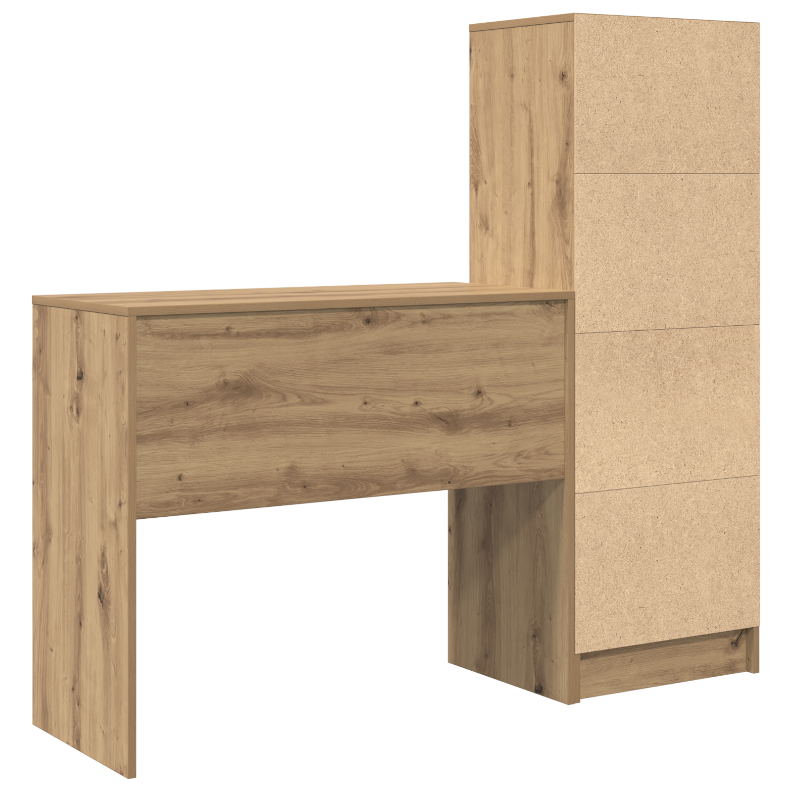 Desk with Storage Artisan Oak Engineered Wood - Image 8