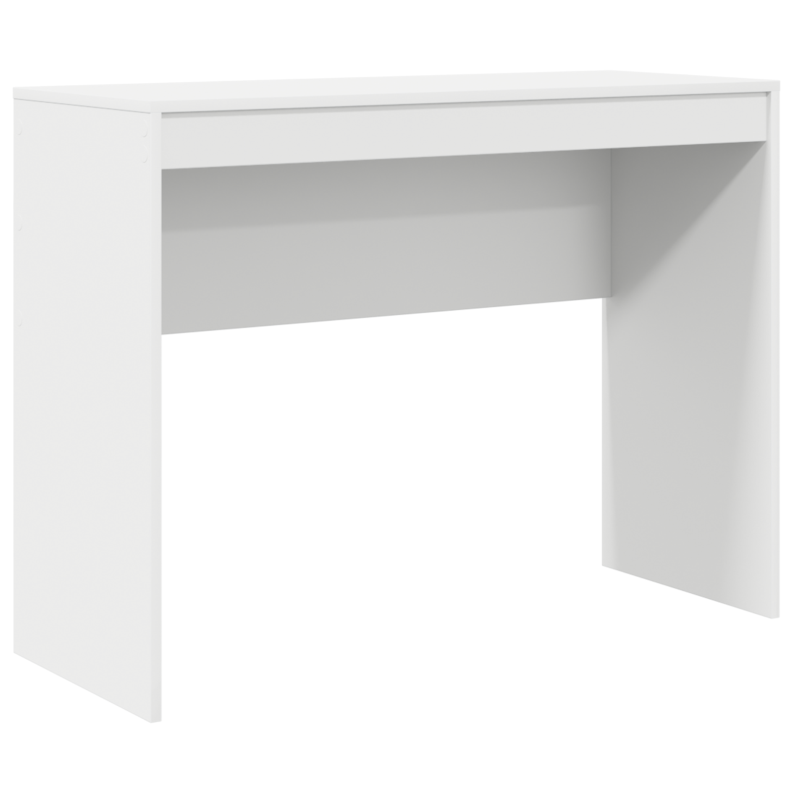 Desk with Storage White Engineered Wood - Image 4
