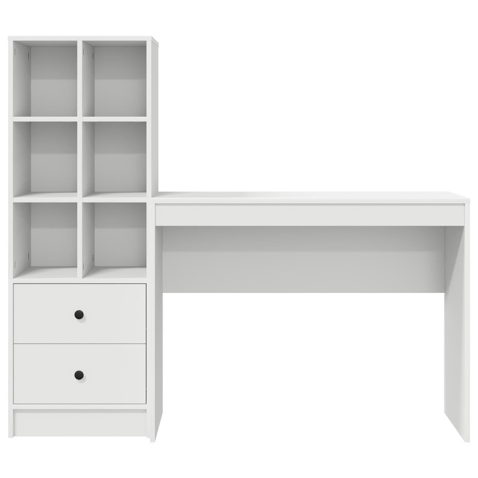 Desk with Storage White Engineered Wood - Image 7