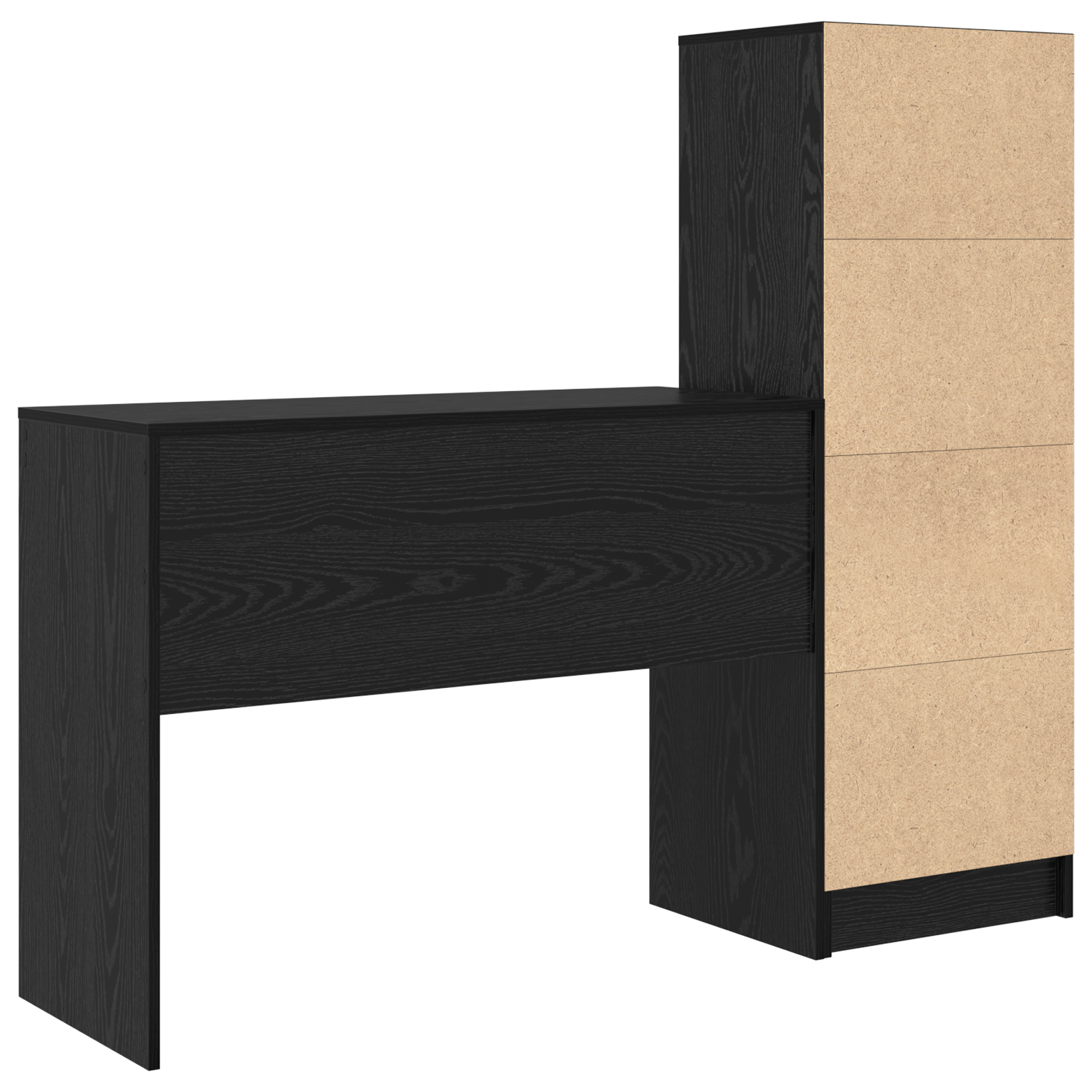 Desk with Storage Black Oak Engineered Wood - Image 8